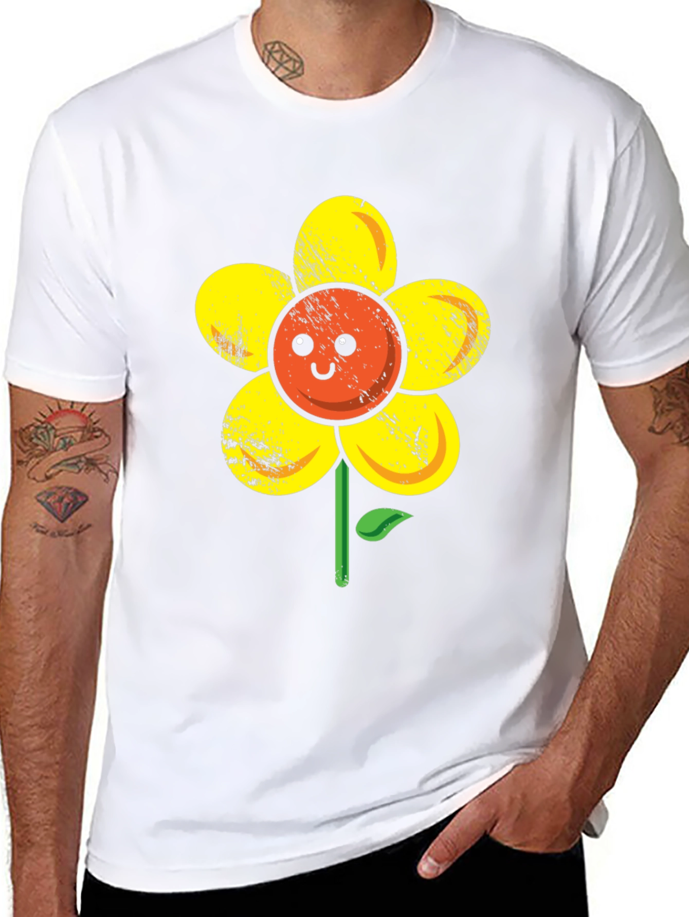 Happy Flower Graphic T-Shirt