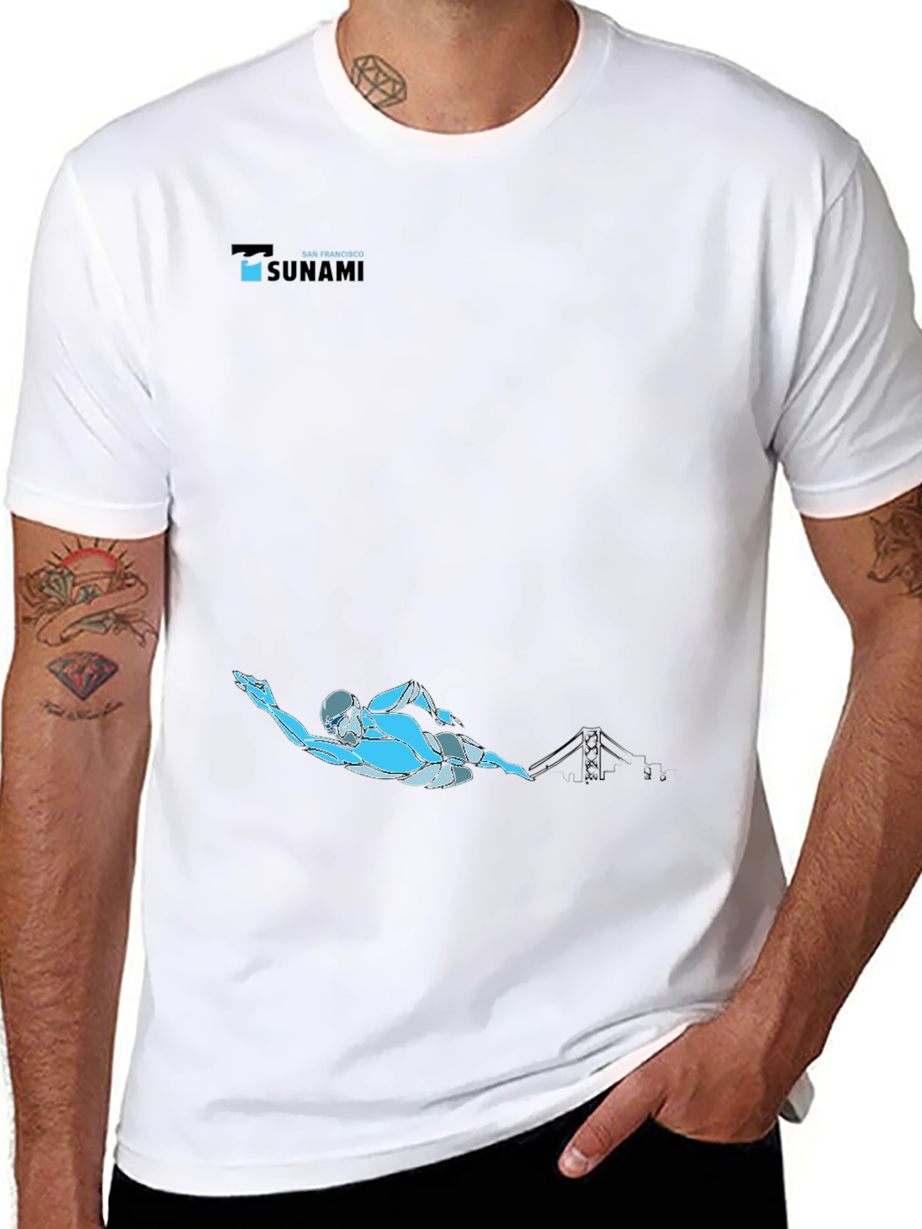 San Francisco Tsunami Swimmer Graphic Tee