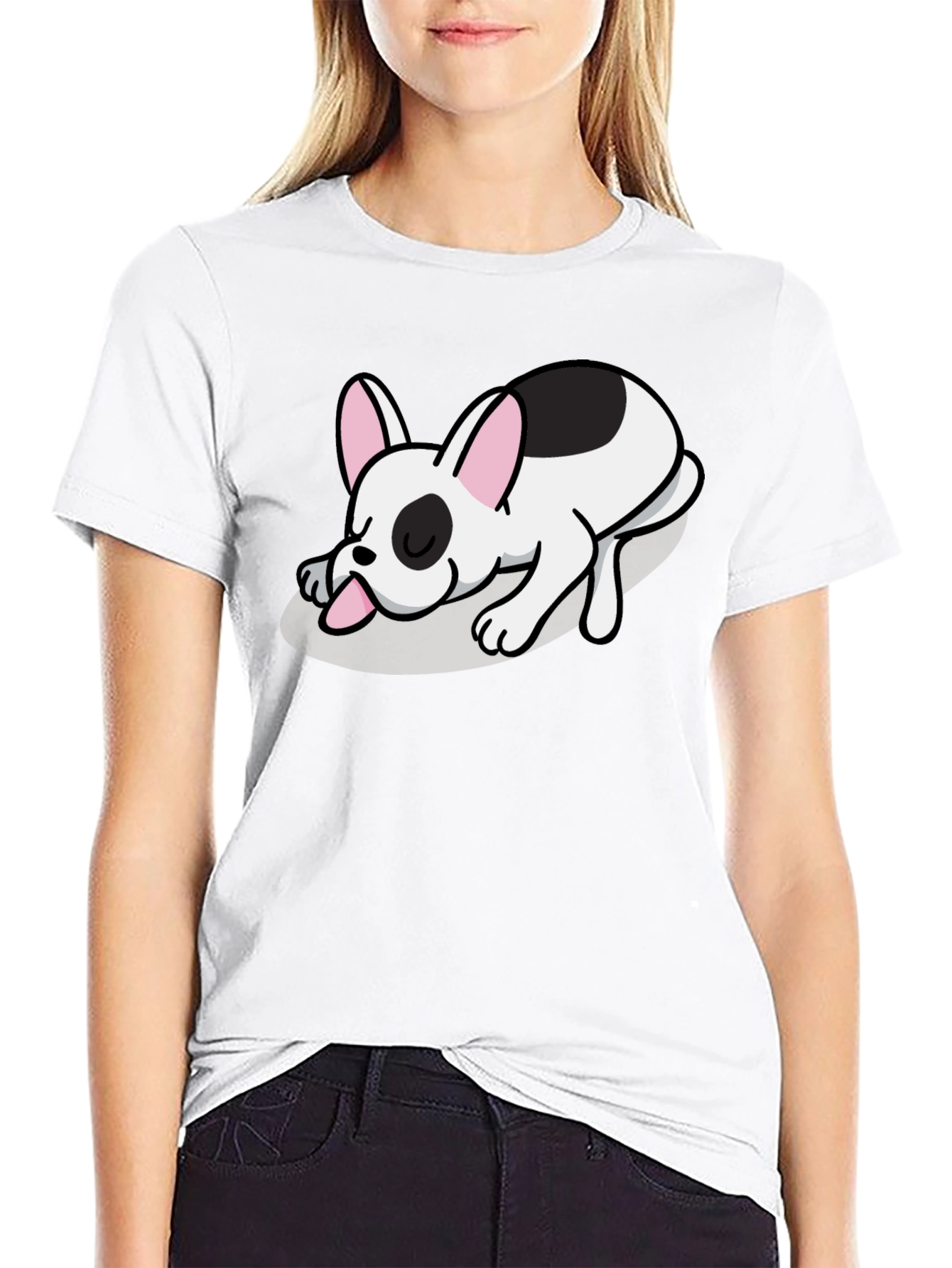 Dog Graphic T-Shirt - Cute French Bulldog Design