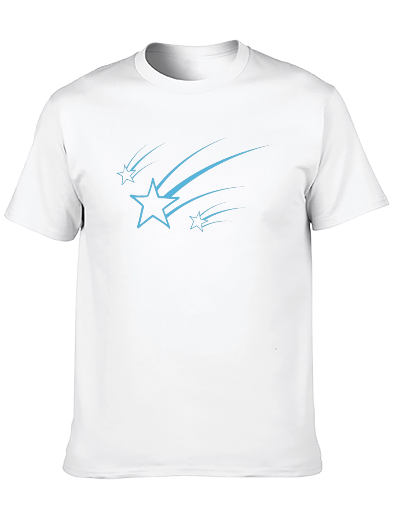 Stylish Black Tee with Starry Design