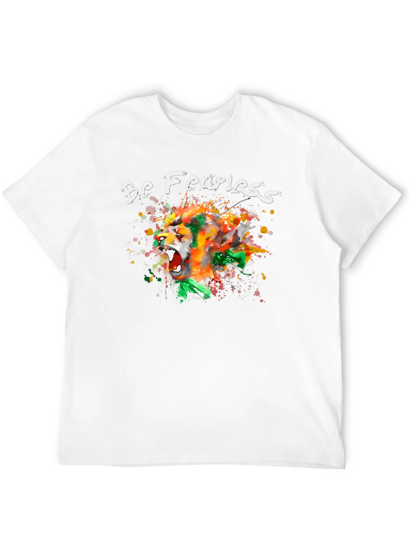 Be Fearless Lion Graphic Tee - Artistic T-Shirt