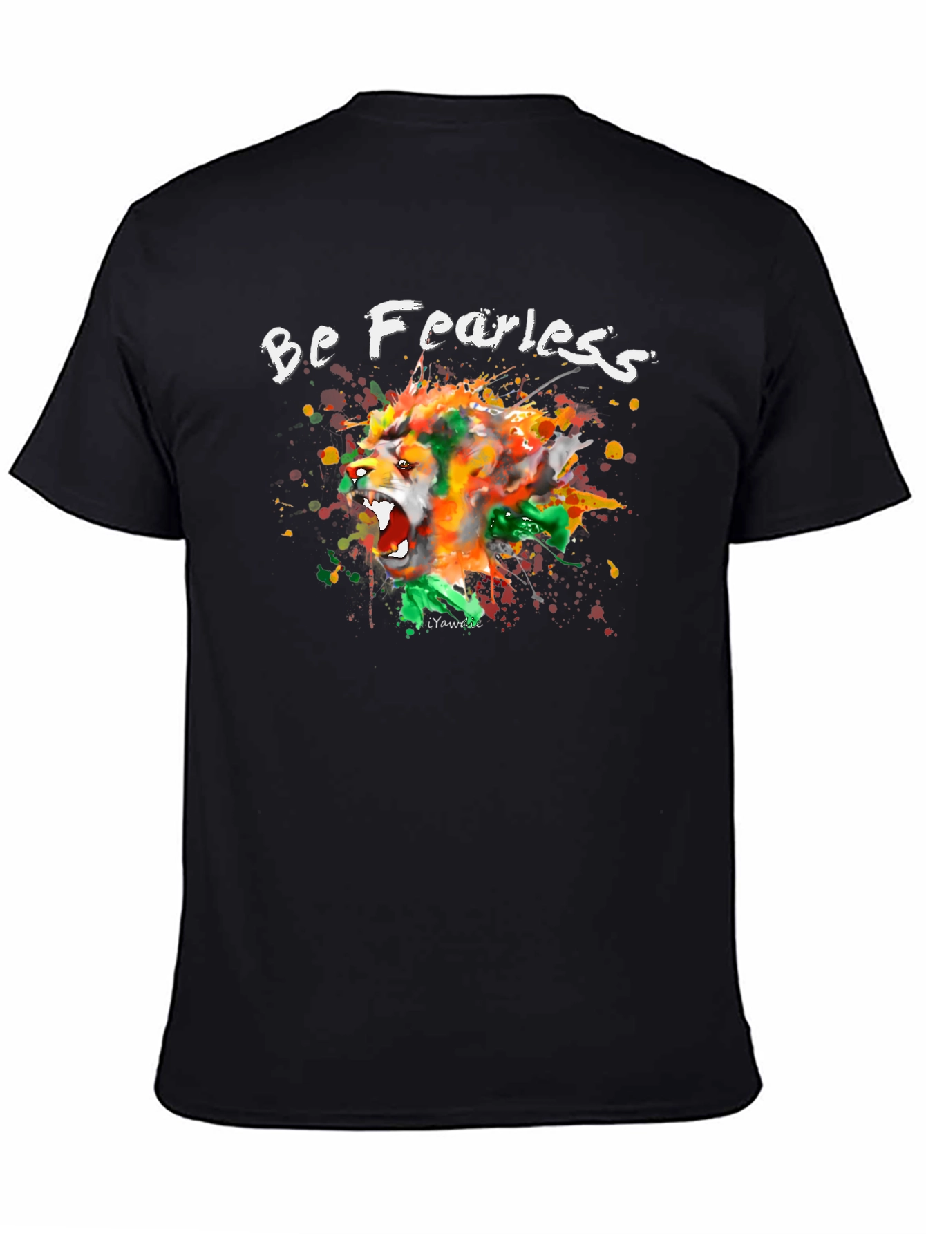Be Fearless Lion Graphic Tee - Artistic T-Shirt