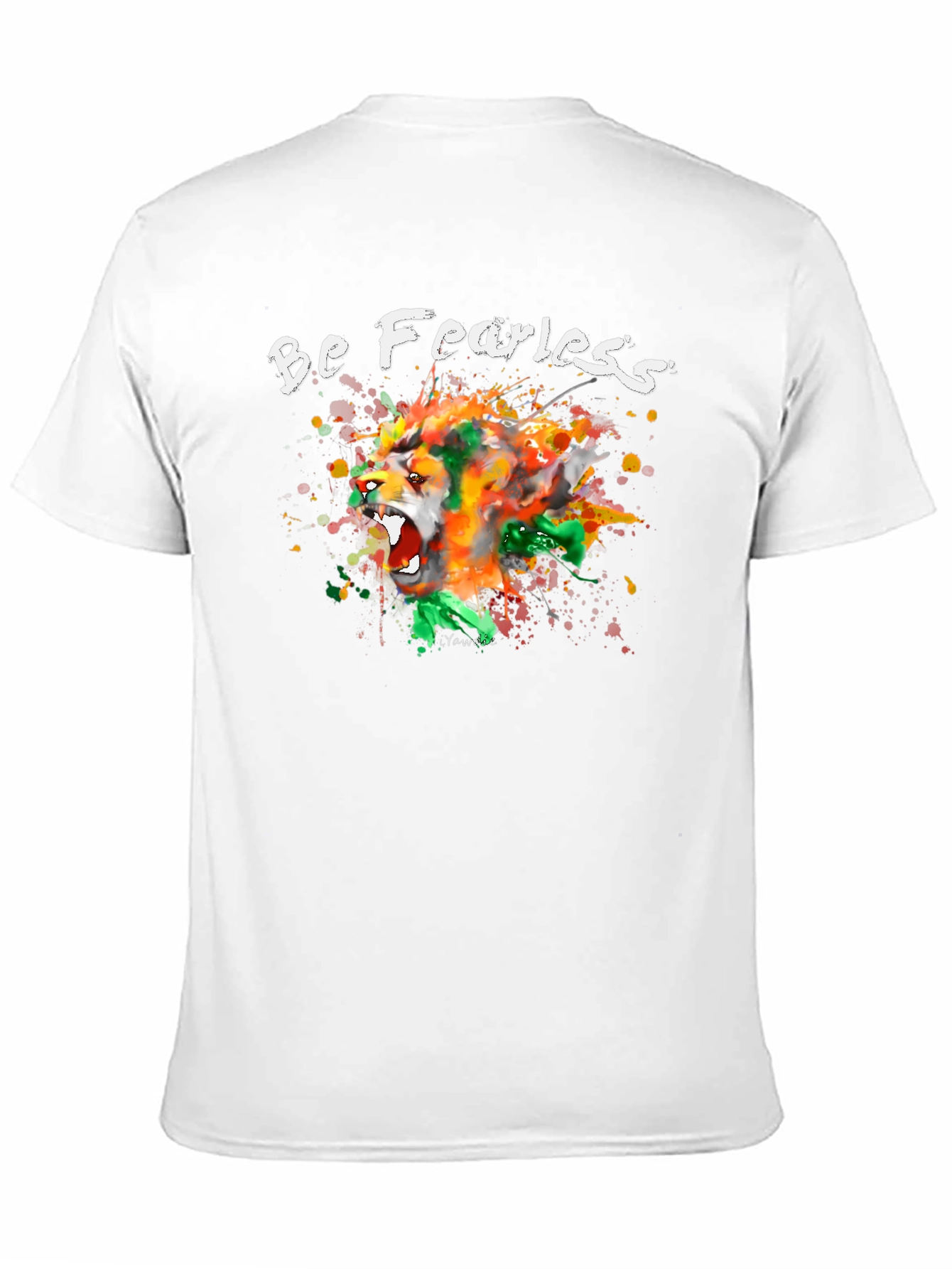 Be Fearless Lion Graphic Tee - Artistic T-Shirt
