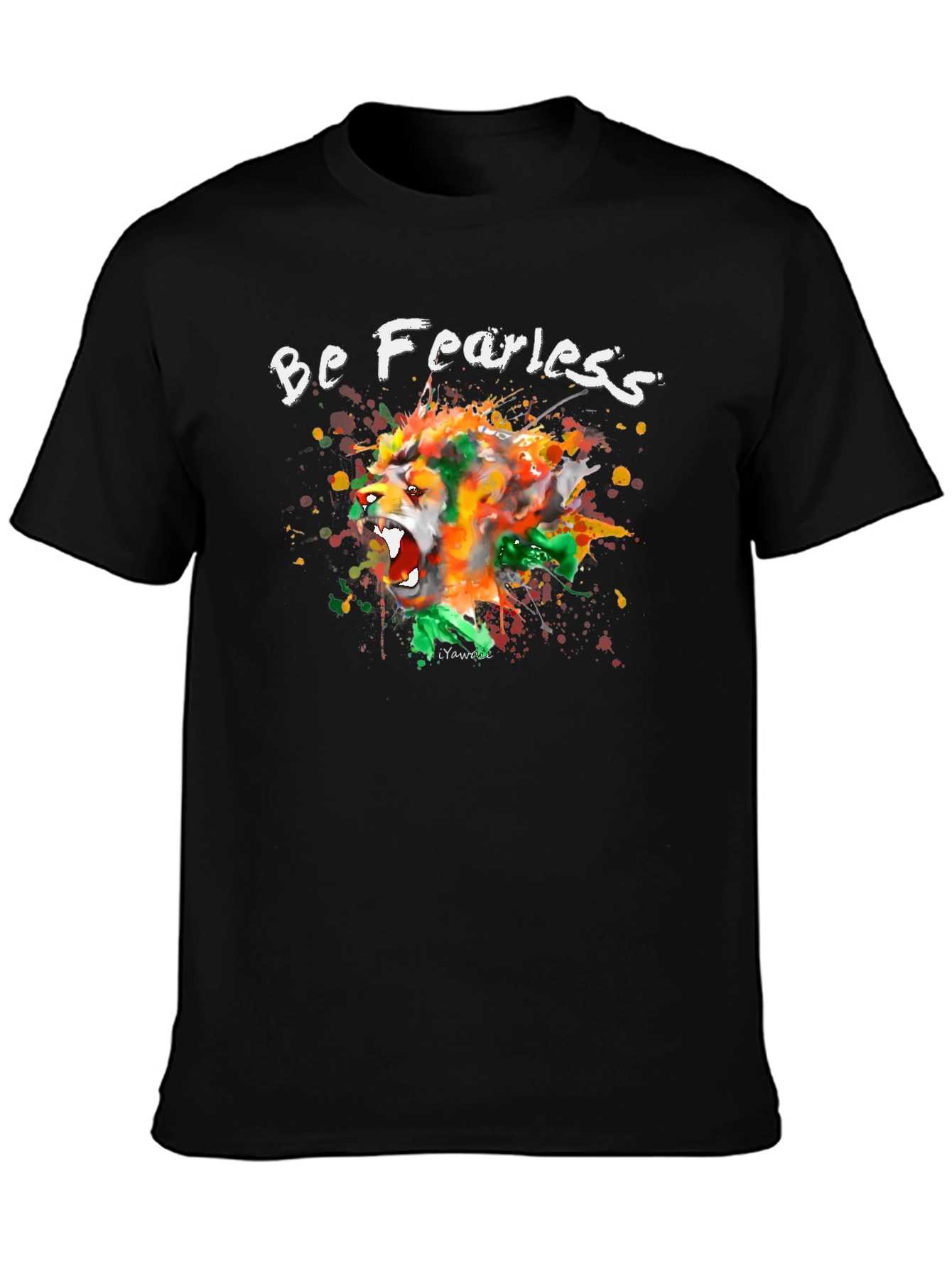 Be Fearless Lion Graphic Tee - Artistic T-Shirt