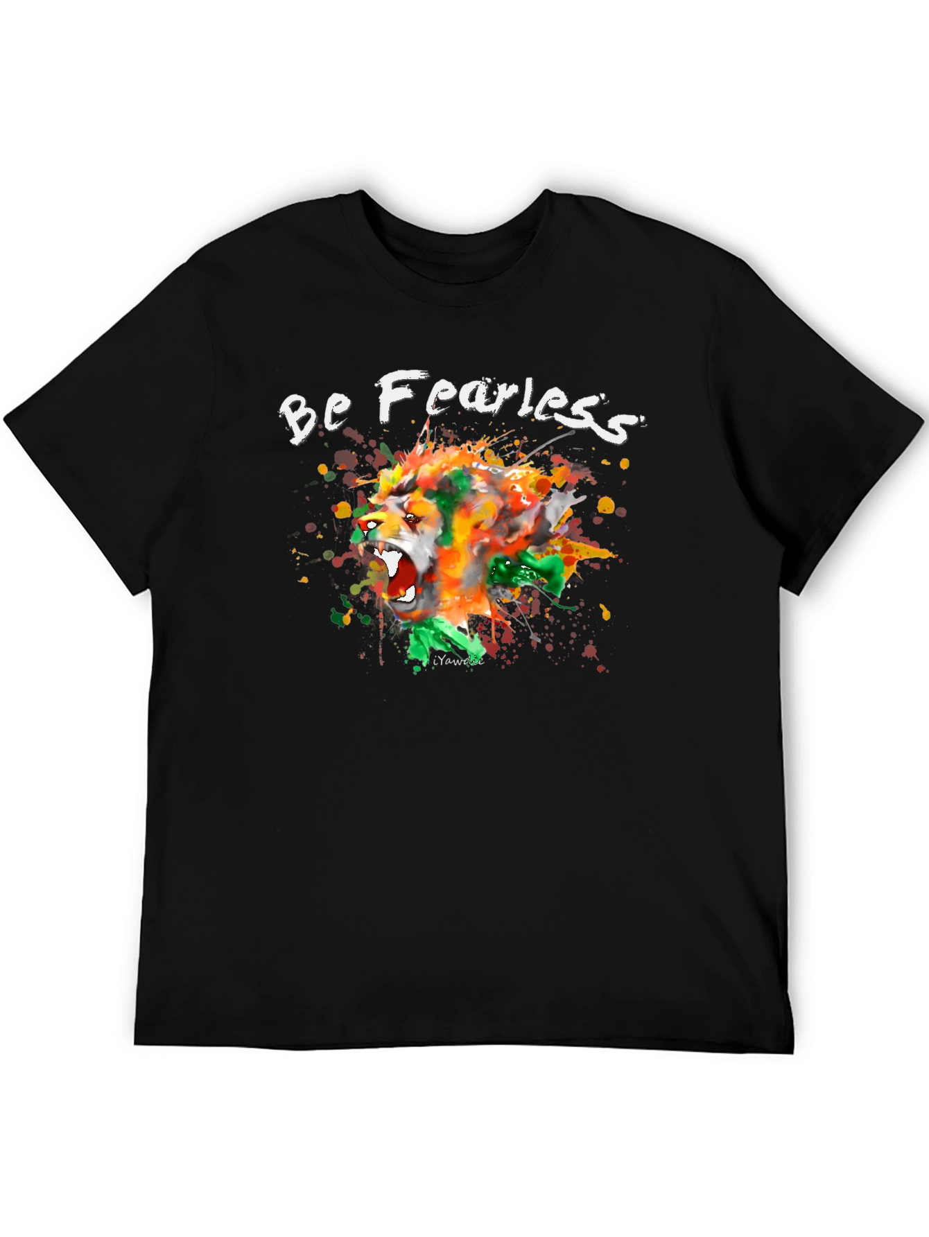Be Fearless Lion Graphic Tee - Artistic T-Shirt