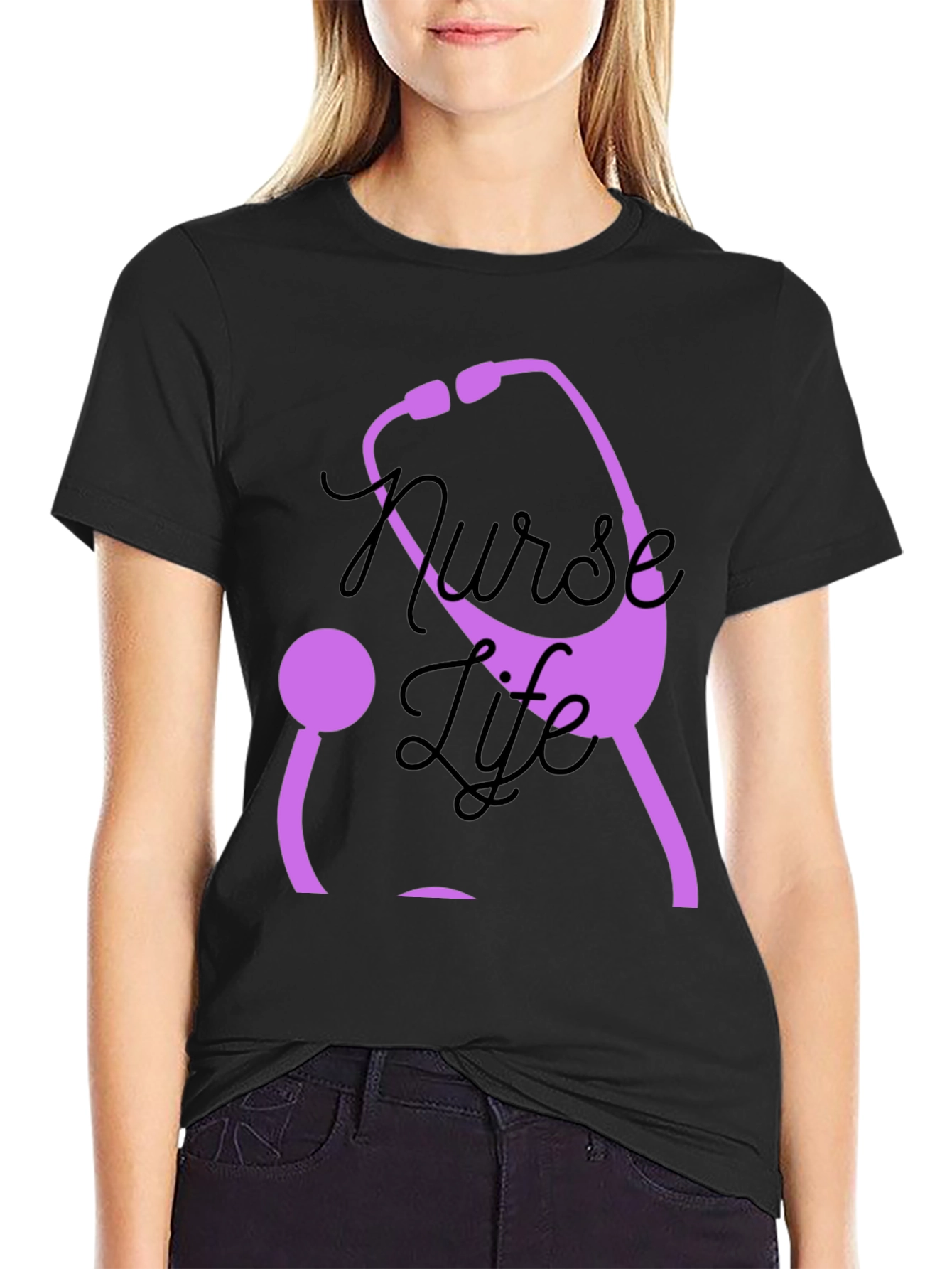 Nurse Life Stethoscope Graphic Tee