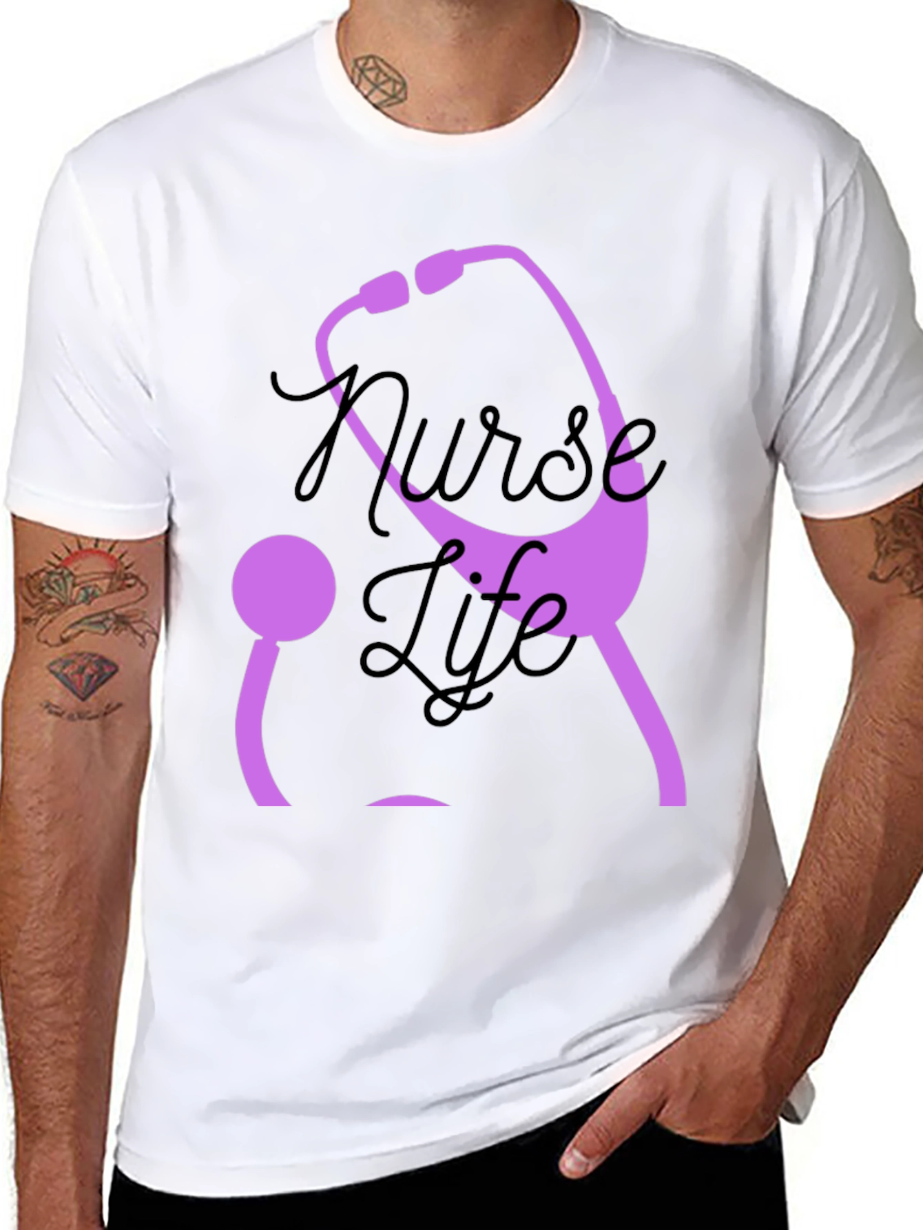 Nurse Life Stethoscope Graphic Tee