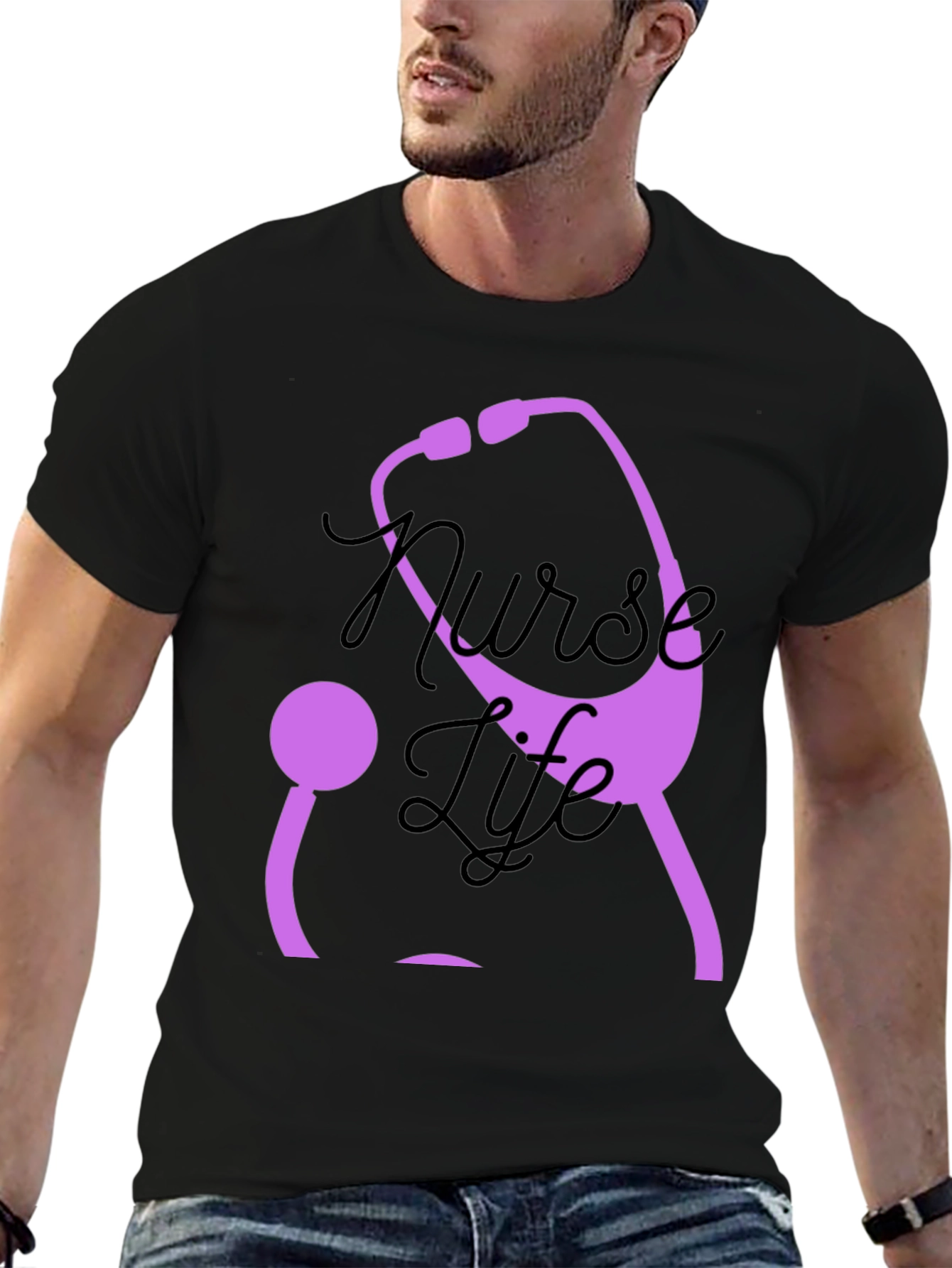 Nurse Life Stethoscope Graphic Tee