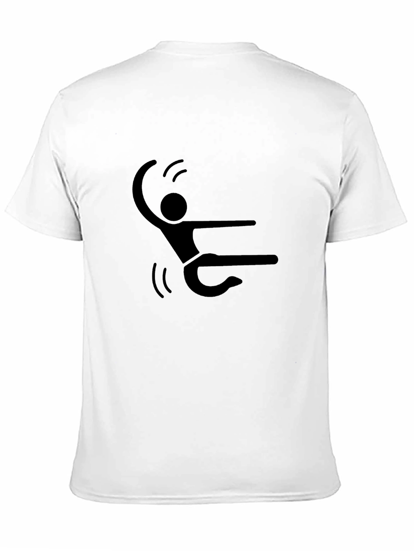 Stick Figure Skydive Black T-Shirt
