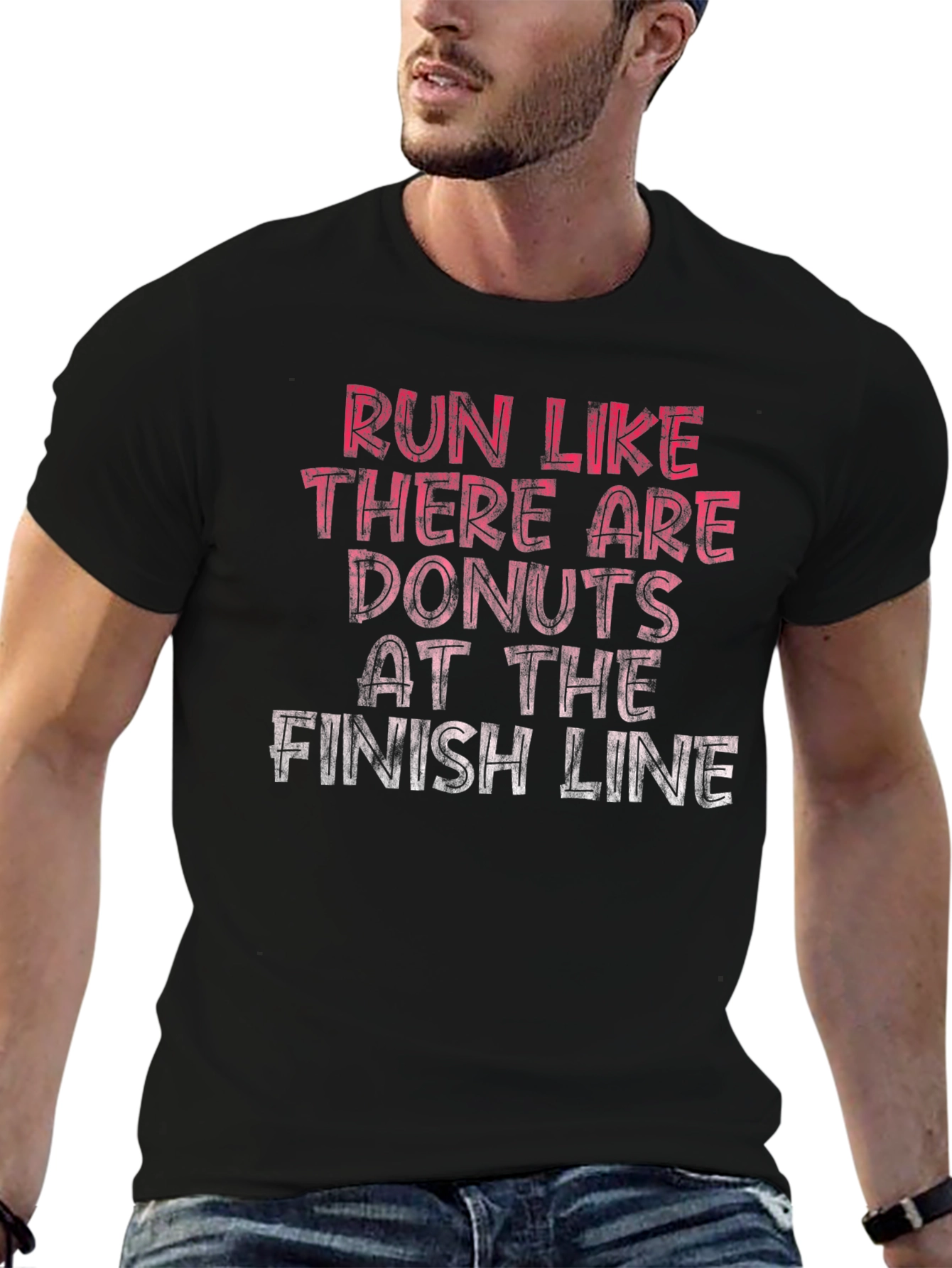 Run for Donuts T-Shirt - Funny Motivational Tee