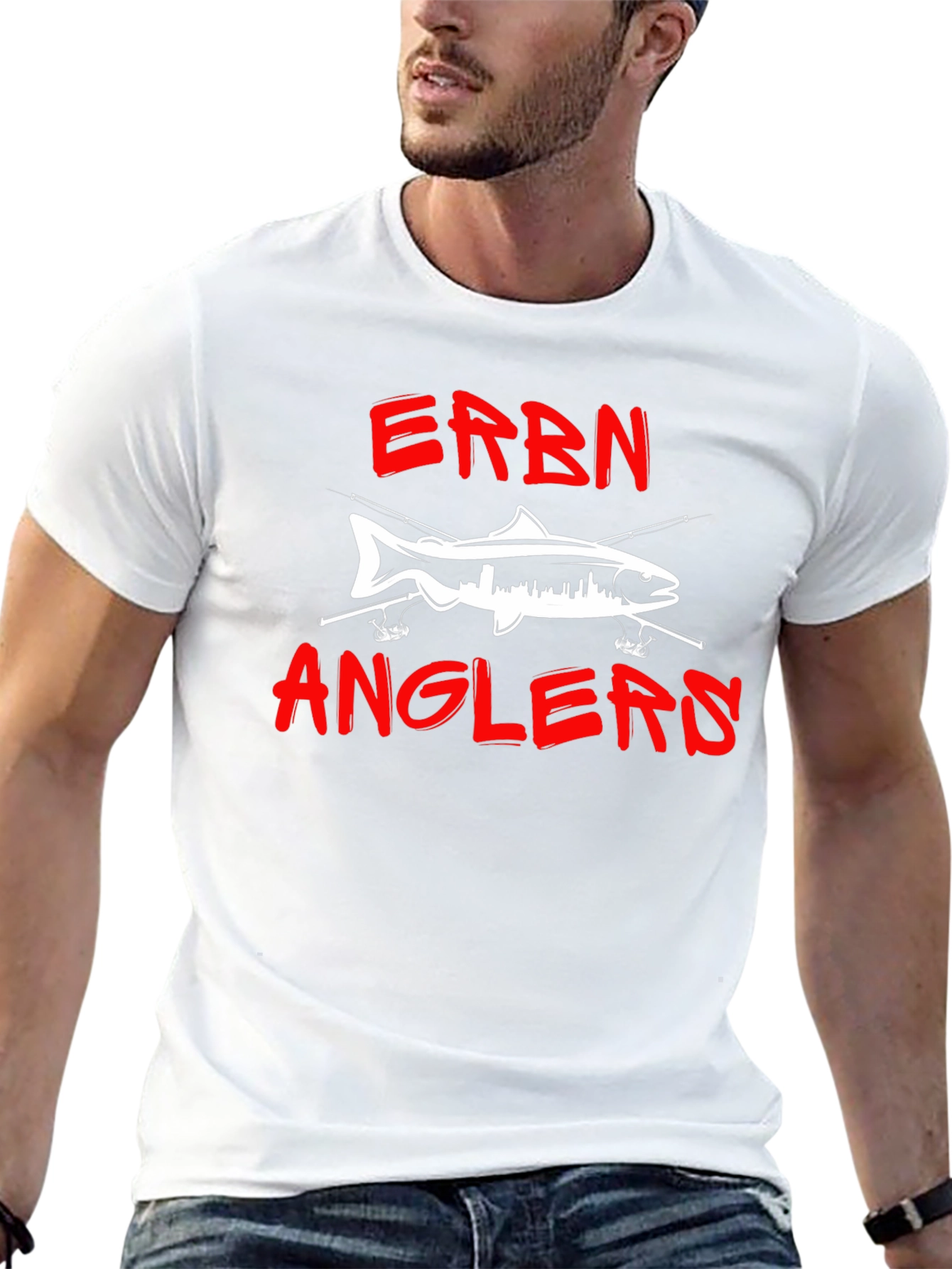 ERBN Anglers Fishing T-Shirt - Cityscape Fish Design