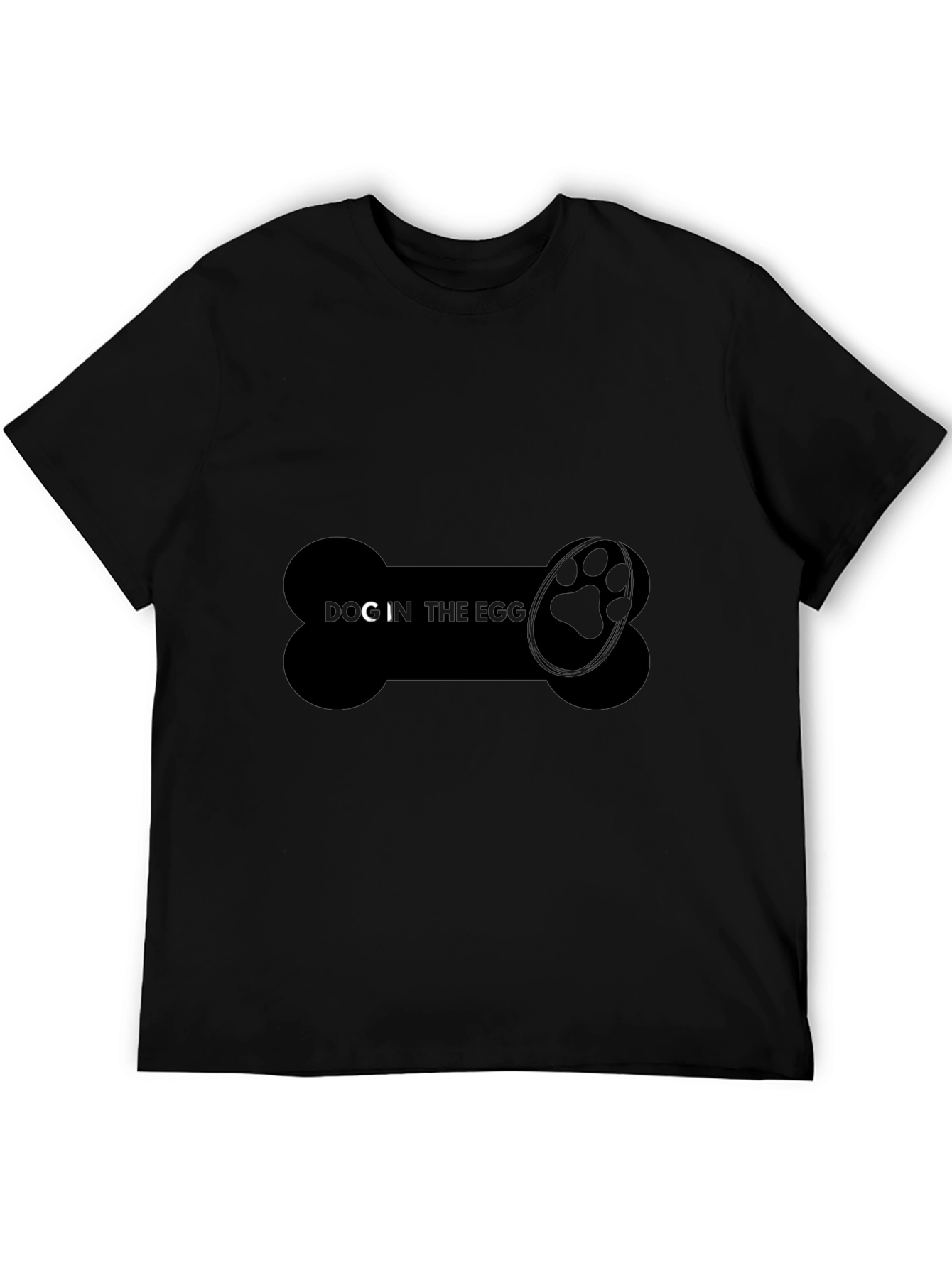 Dog In The Egg Graphic Black T-Shirt