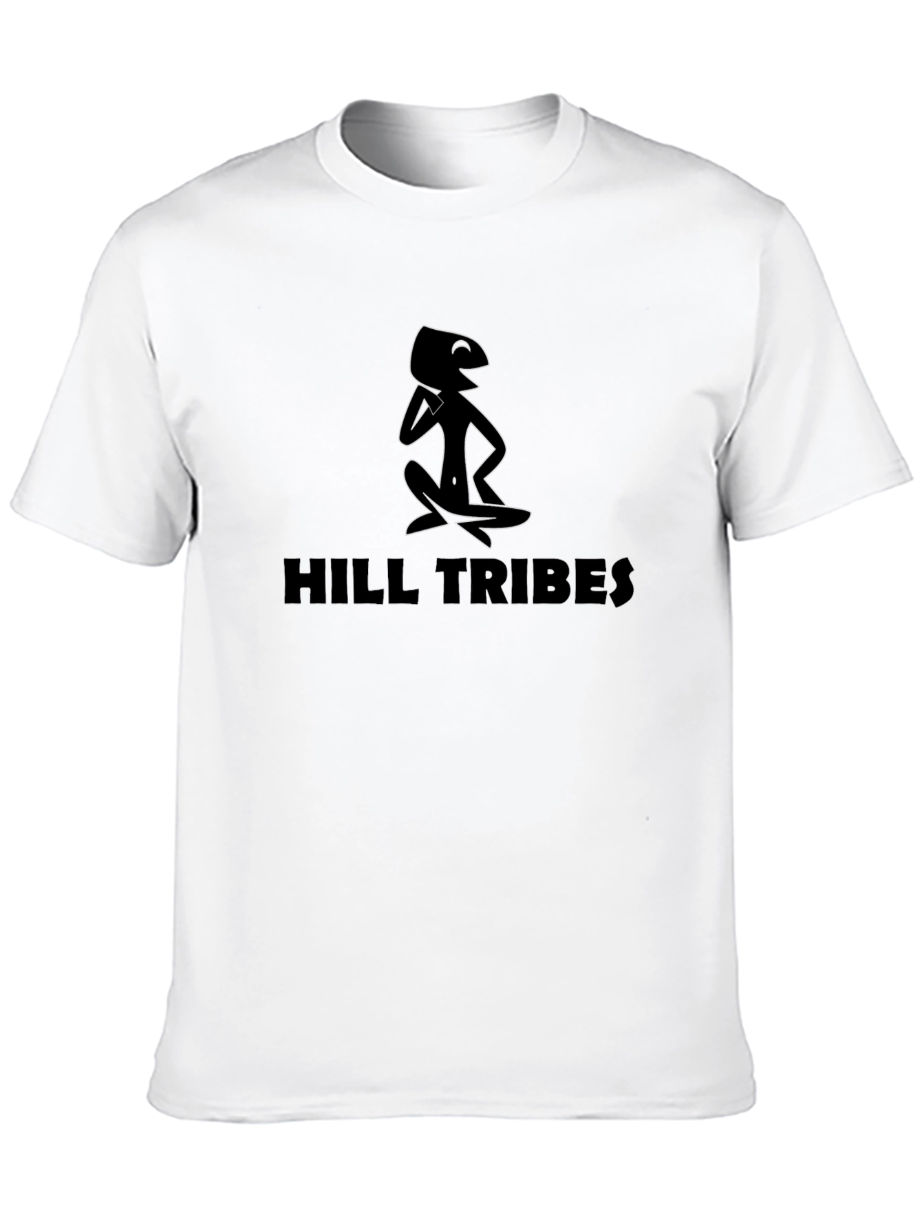 Hill Tribes Graphic Tee - Black Cotton T-Shirt