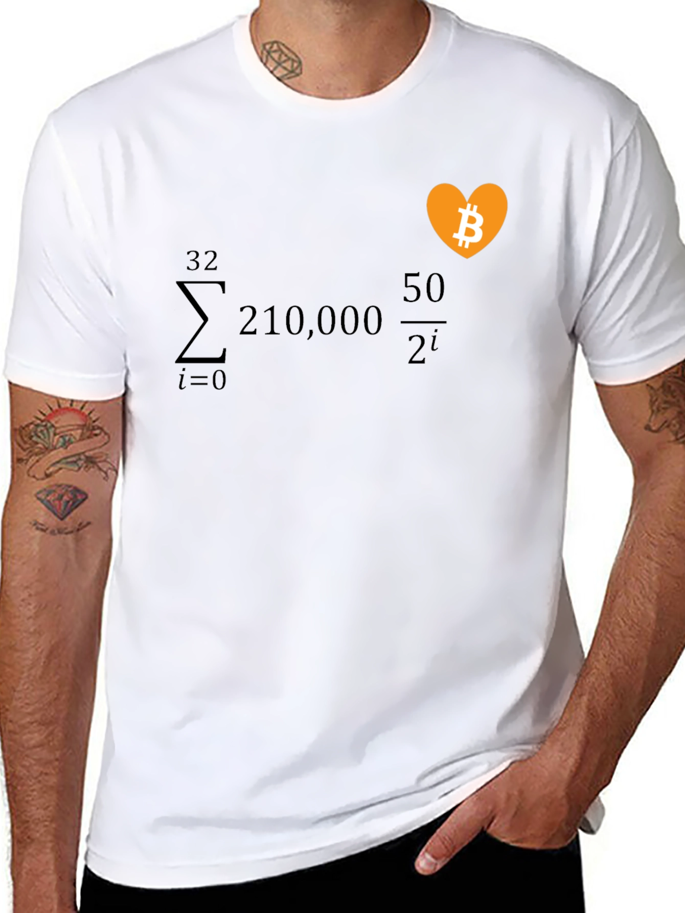 Bitcoin Math Equation Heart Graphic Tee