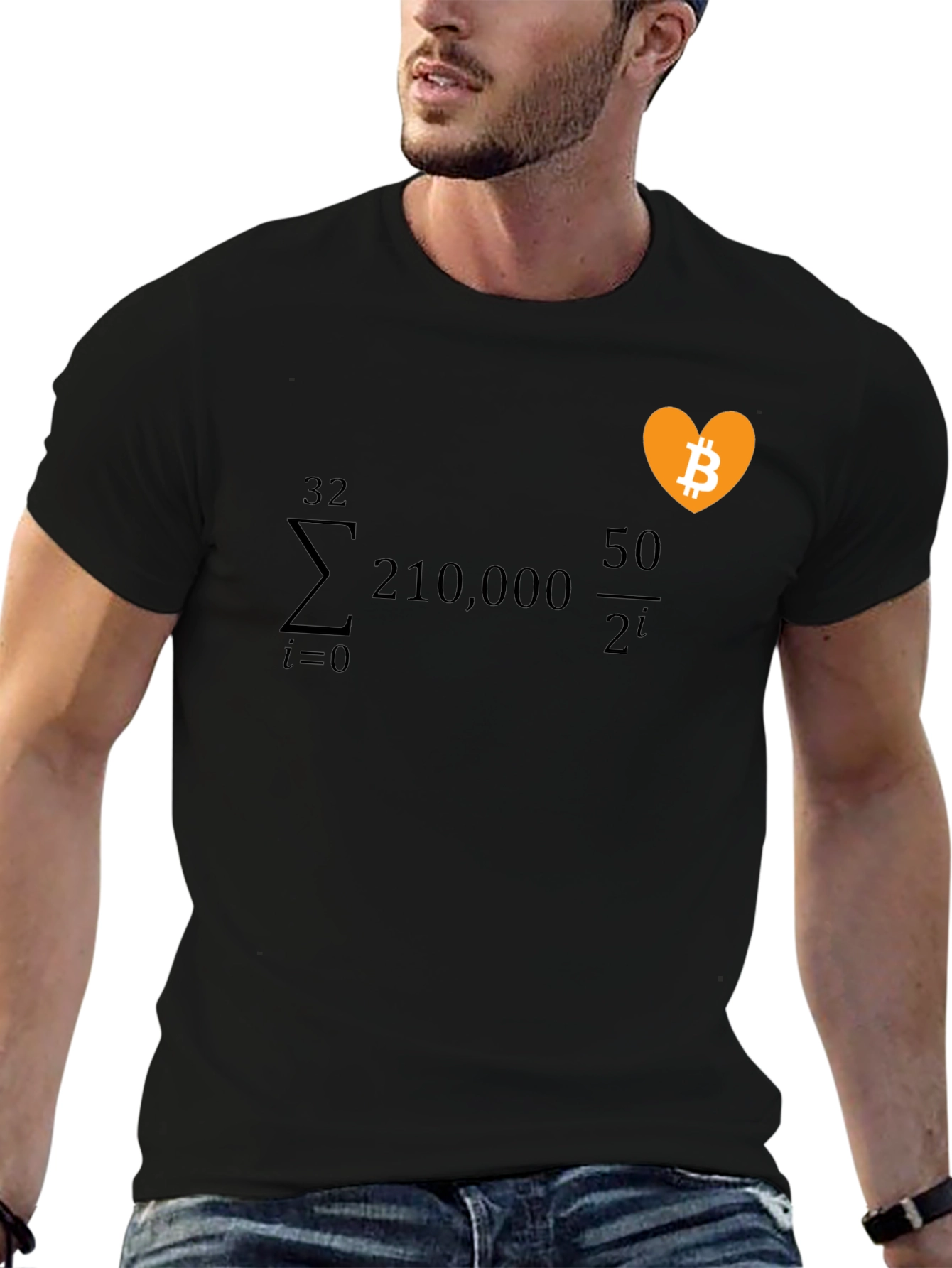 Bitcoin Math Equation Heart Graphic Tee