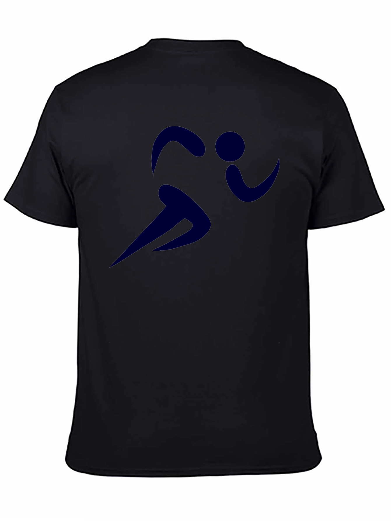 Mens Black Running Graphic Tee - Athletic Style