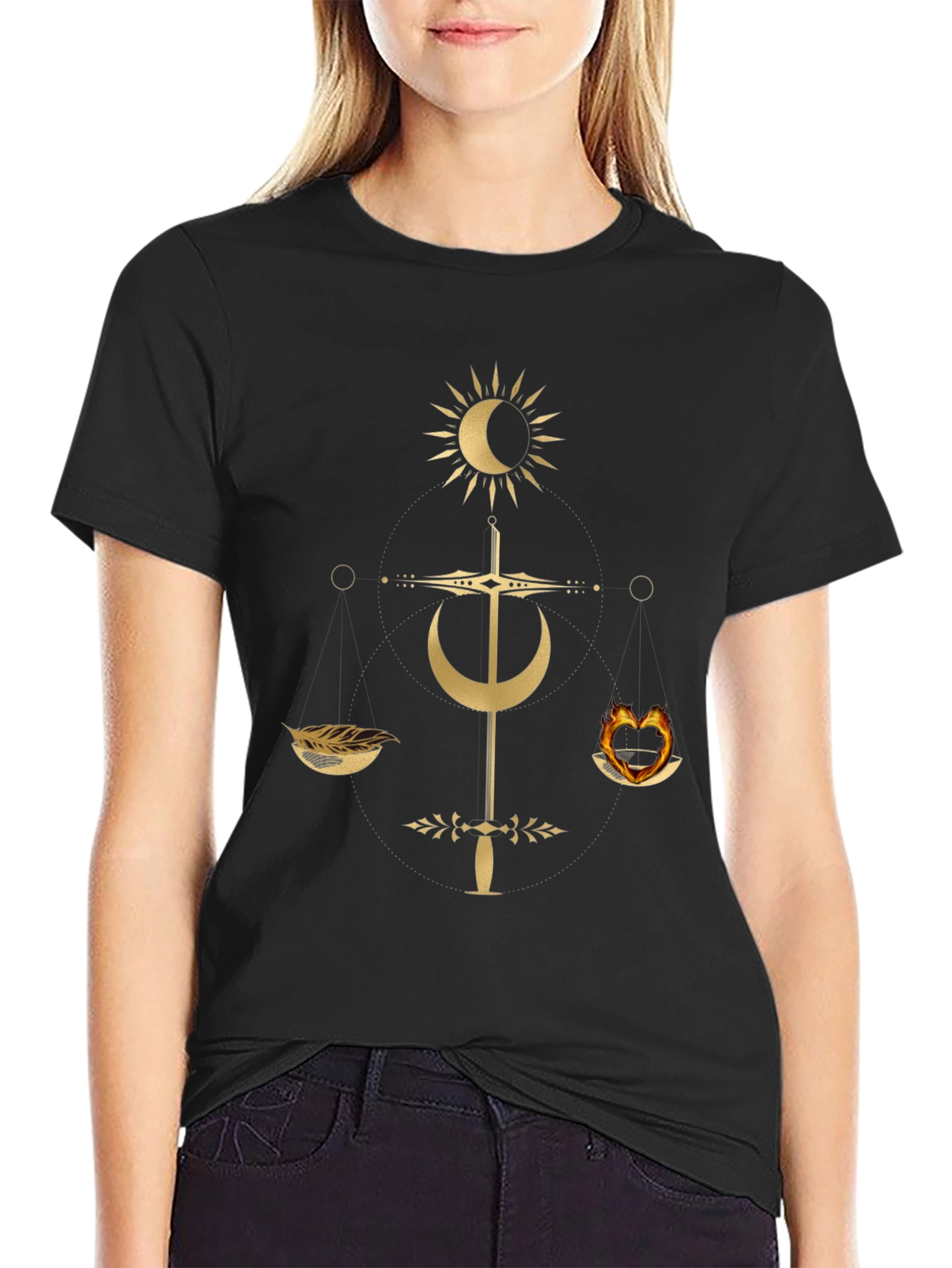 Occult Balance Graphic Tee - Trendy Mens T-Shirt
