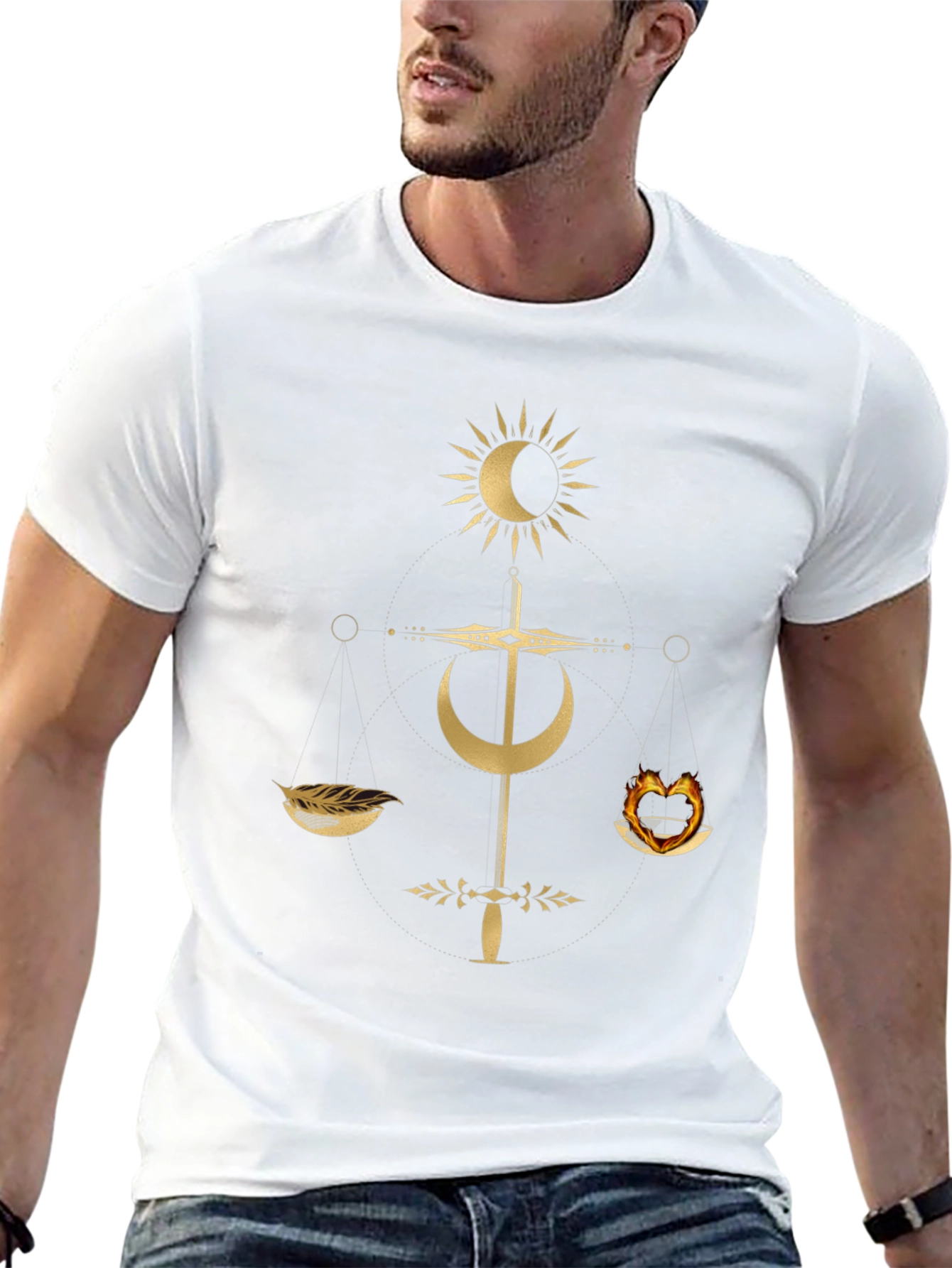 Occult Balance Graphic Tee - Trendy Mens T-Shirt