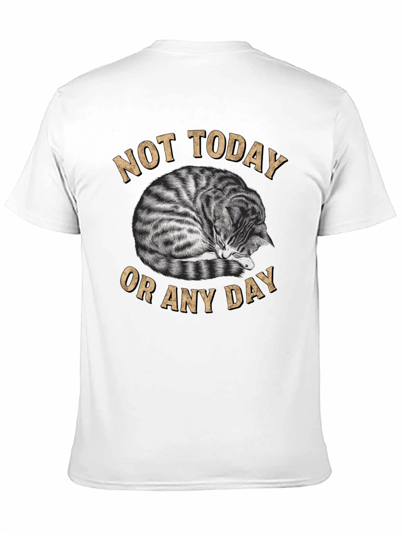 Not Today Cat T-Shirt - Lazy Day Attitude