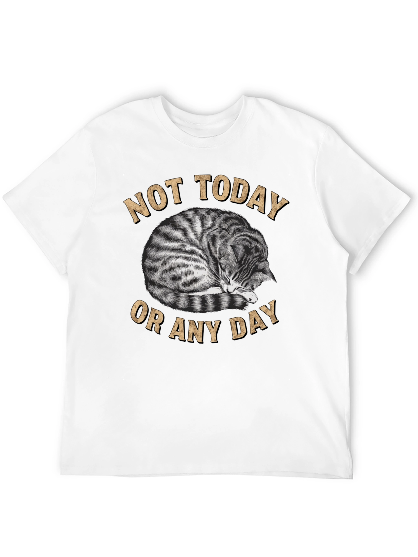 Not Today Cat T-Shirt - Lazy Day Attitude