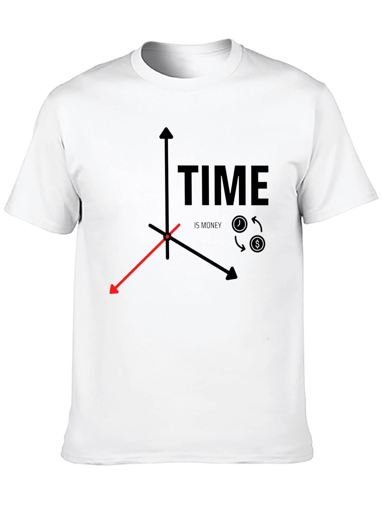 Time is Money Graphic T-Shirt - Unisex Black Tee