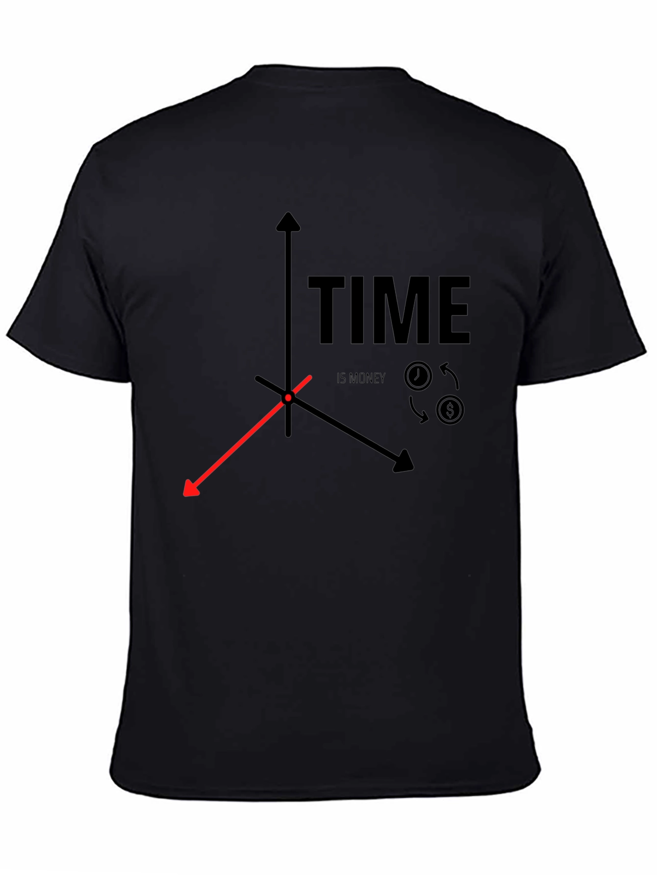 Time is Money Graphic T-Shirt - Unisex Black Tee