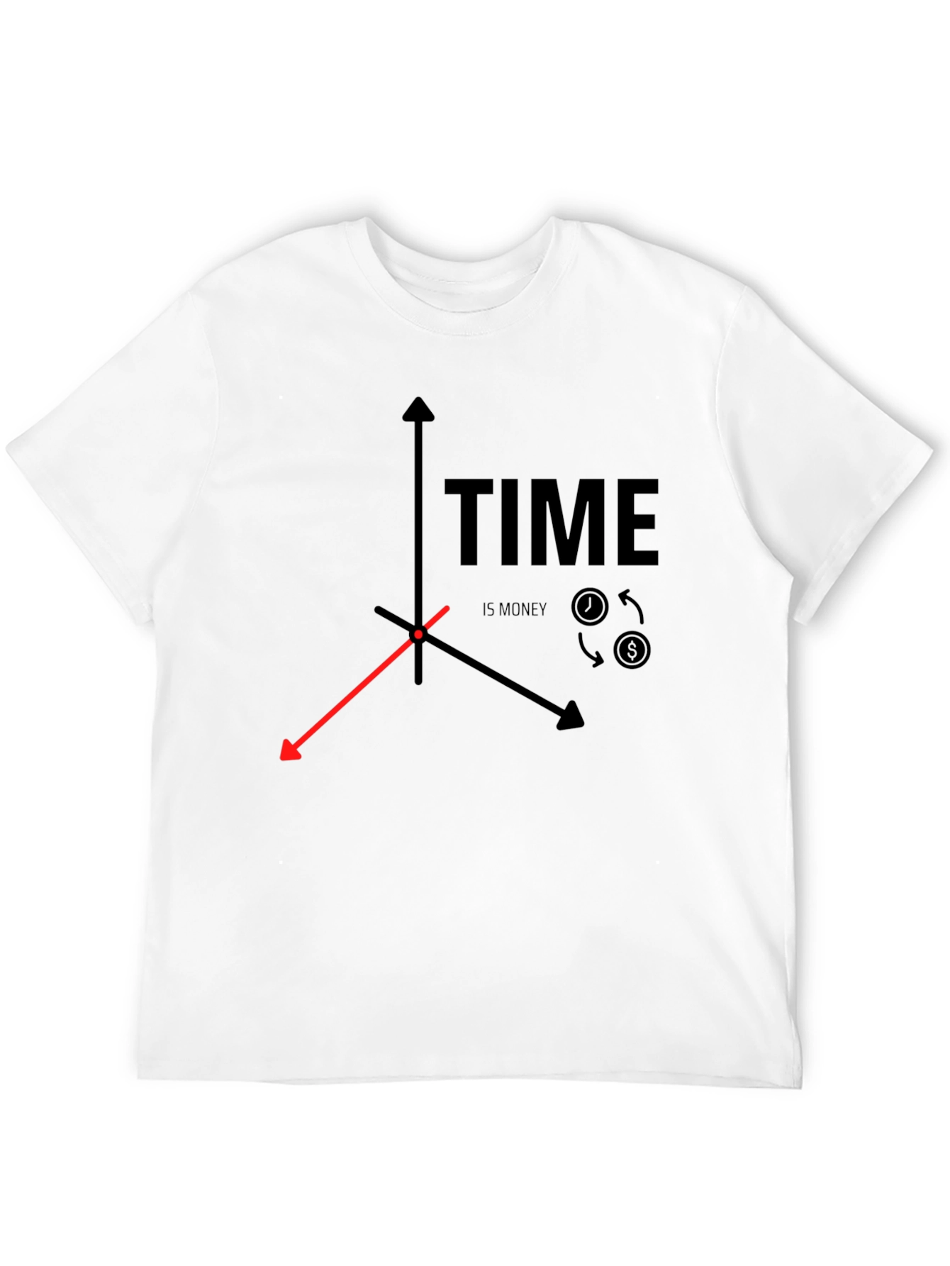 Time is Money Graphic T-Shirt - Unisex Black Tee