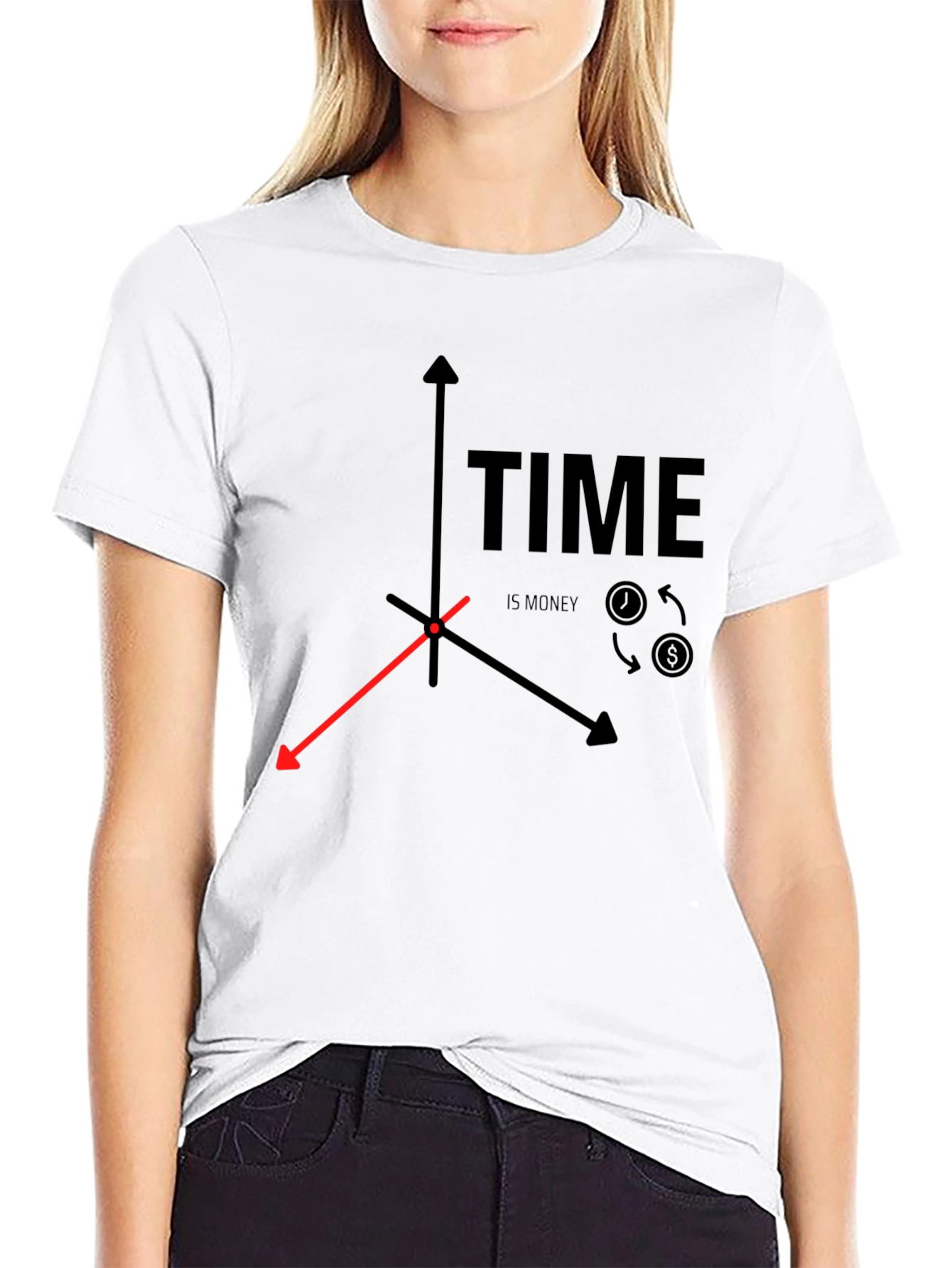 Time is Money Graphic T-Shirt - Unisex Black Tee