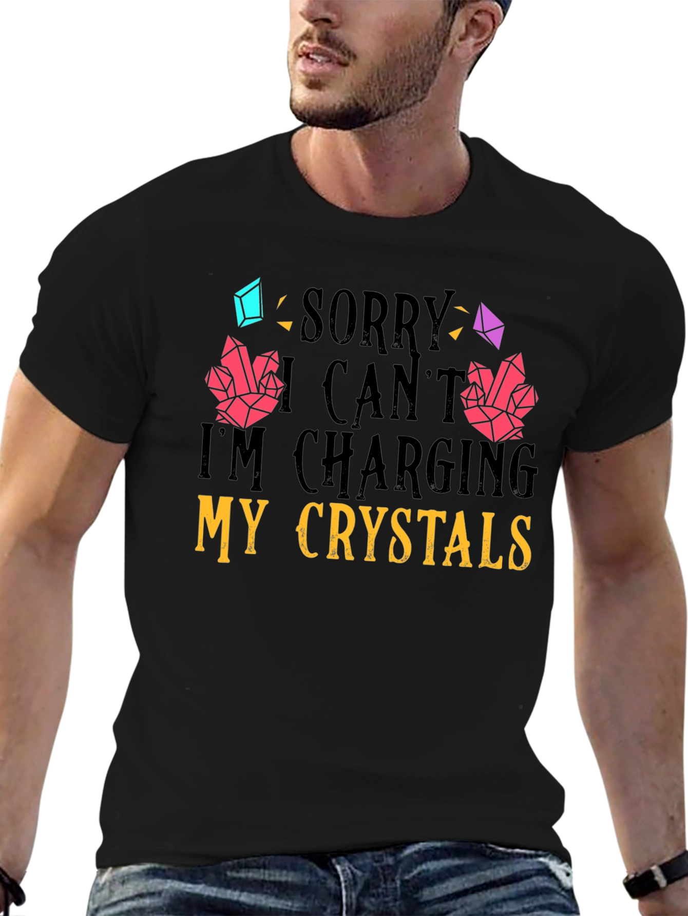 Charging Crystals Graphic T-Shirt