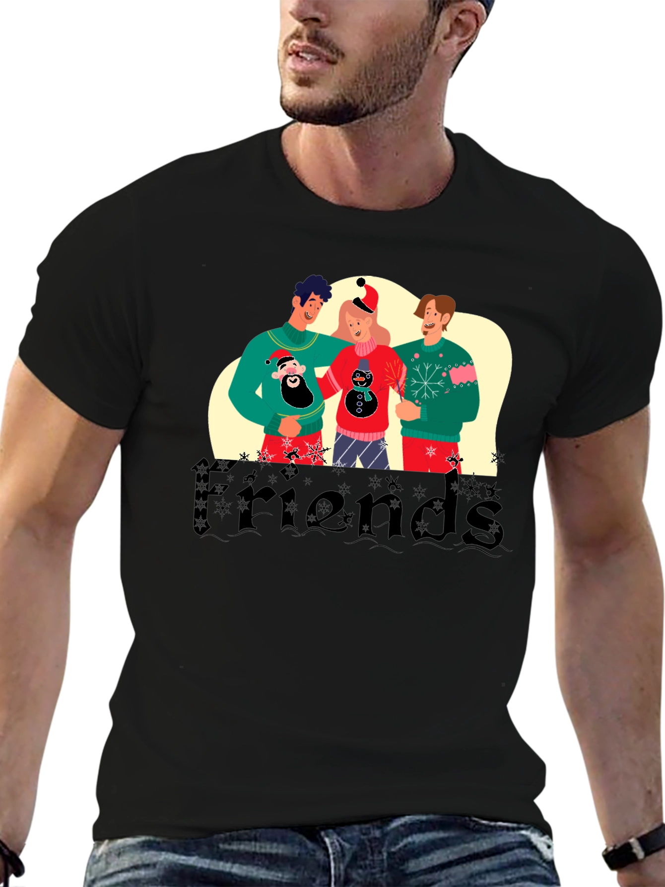 Festive Friends Holiday Graphic Tee