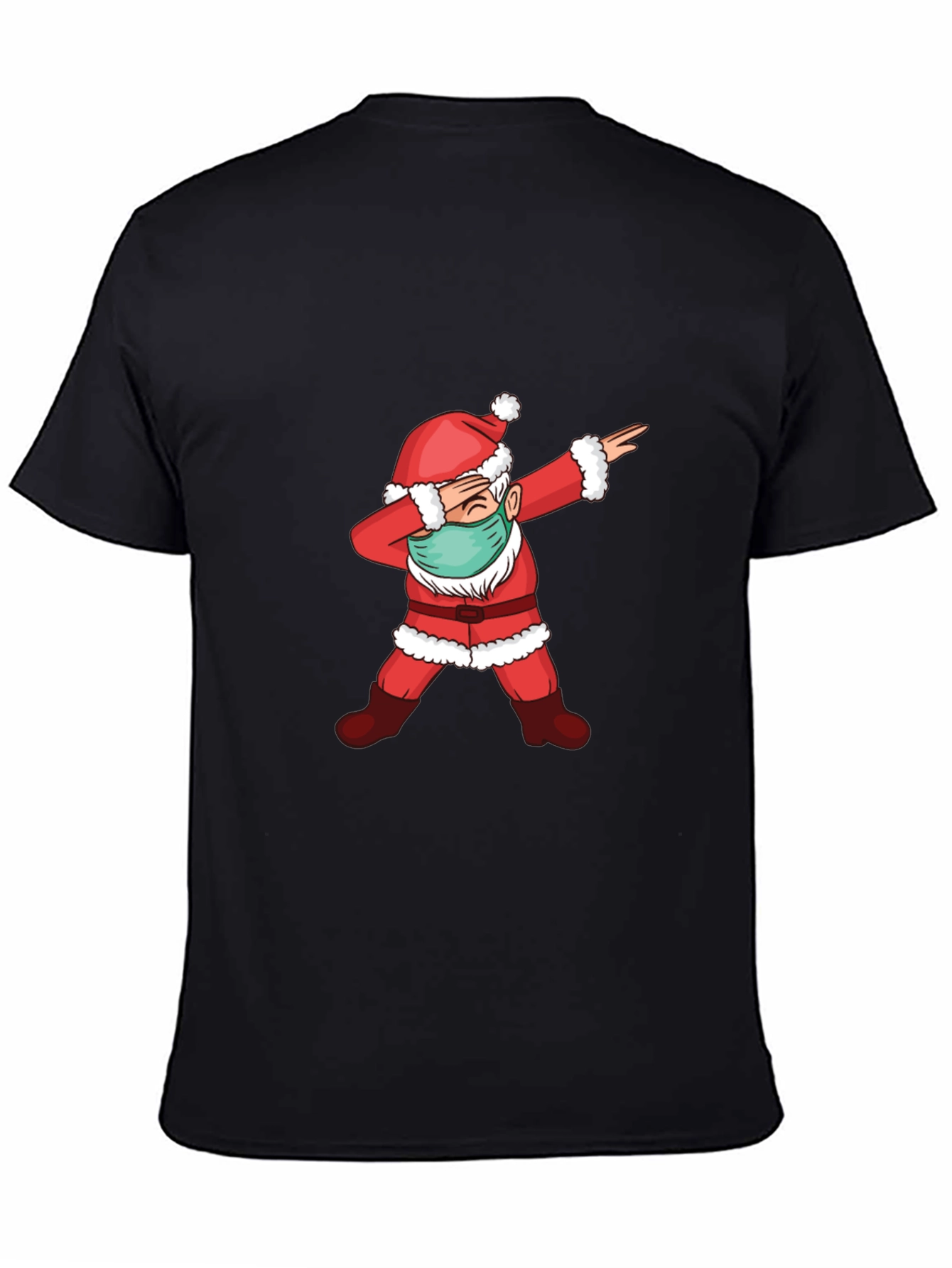 Dabbing Santa Face Mask T-Shirt - Christmas Holiday