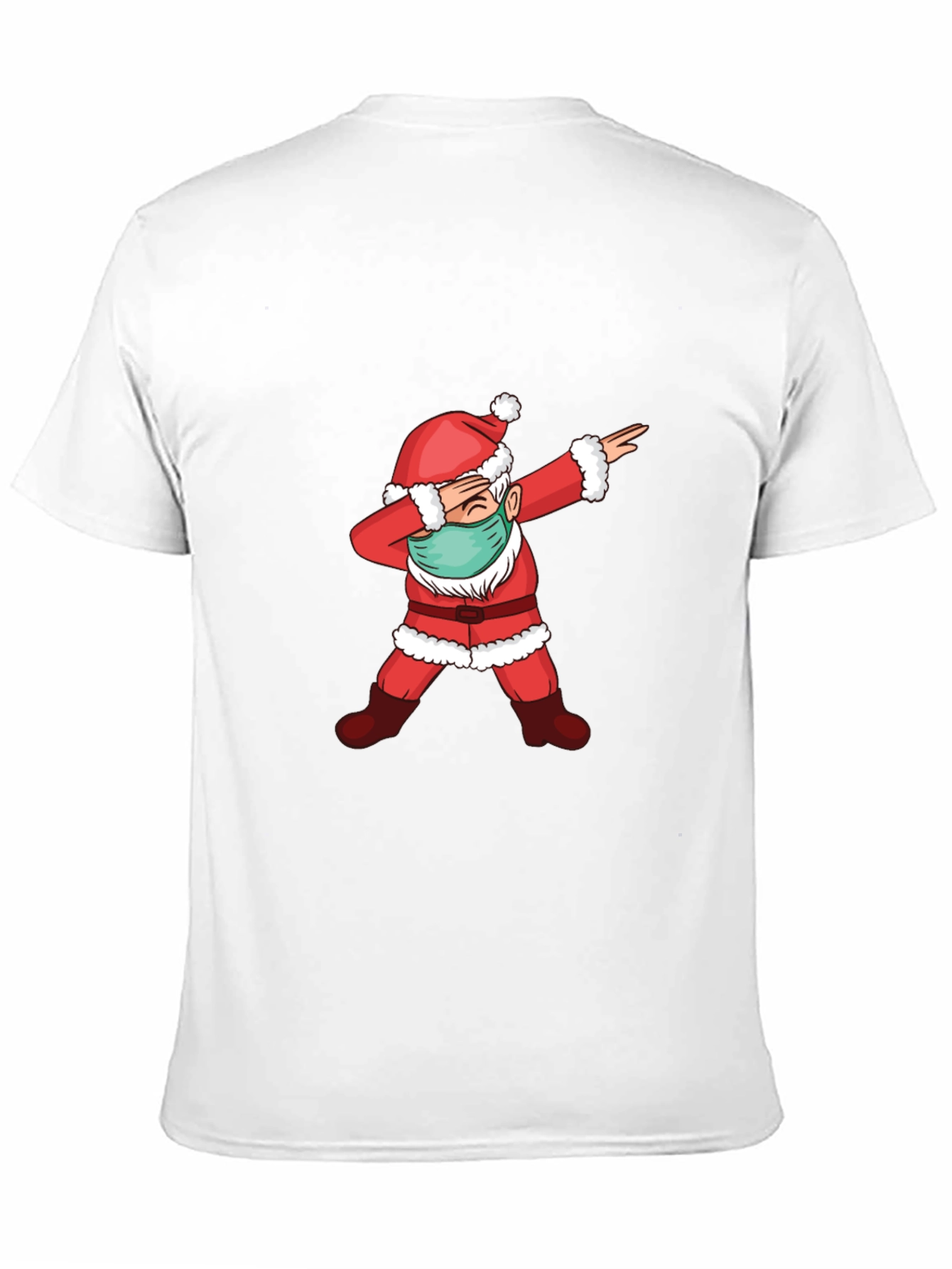 Dabbing Santa Face Mask T-Shirt - Christmas Holiday