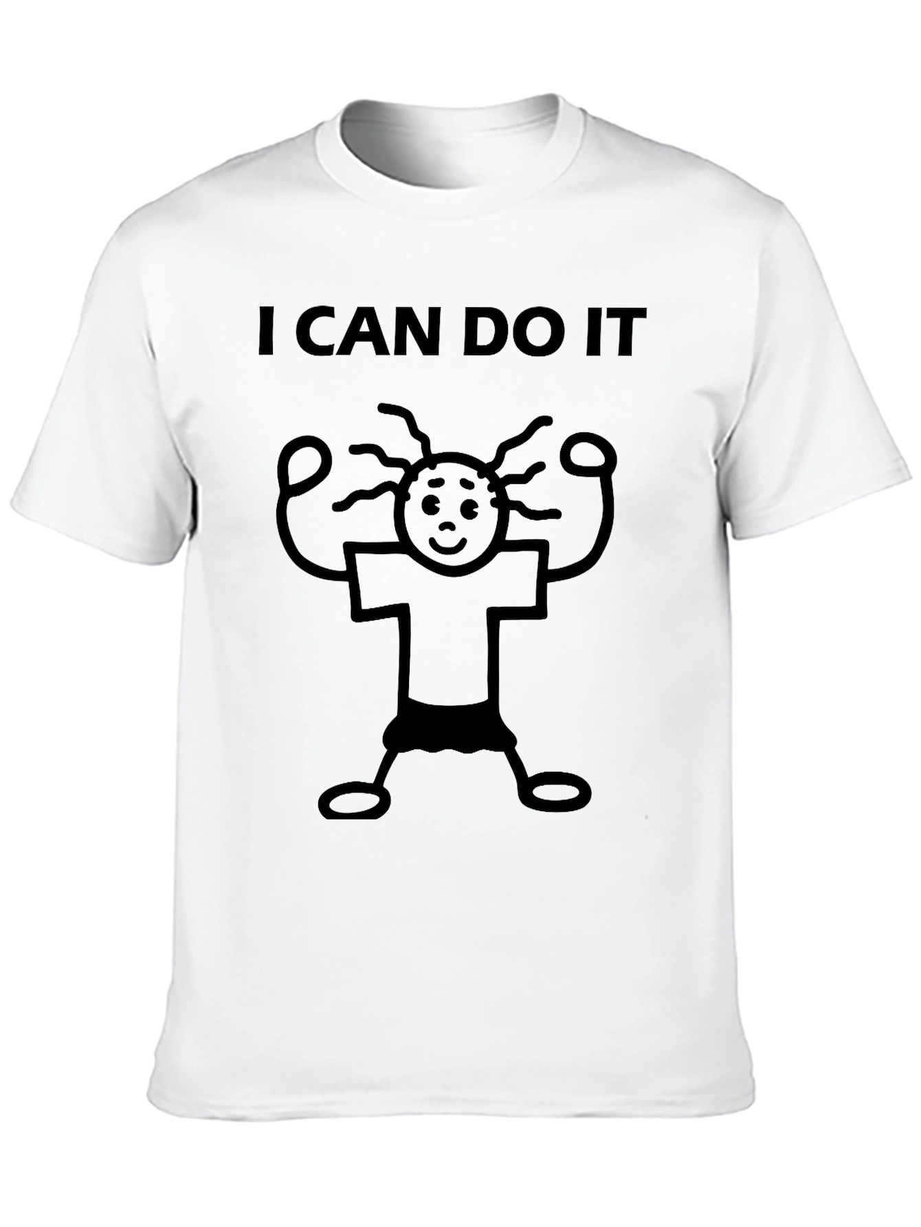 Motivational I Can Do It Graphic Tee - Black