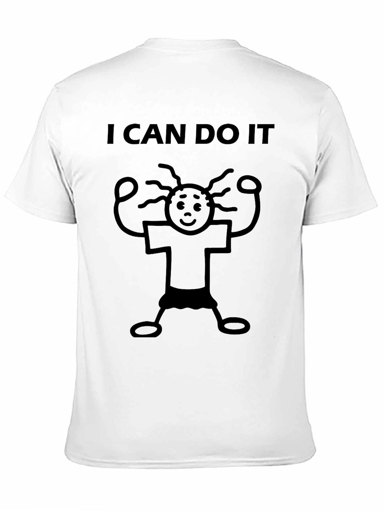 Motivational I Can Do It Graphic Tee - Black
