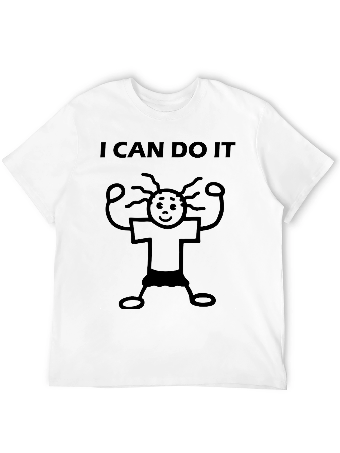 Motivational I Can Do It Graphic Tee - Black