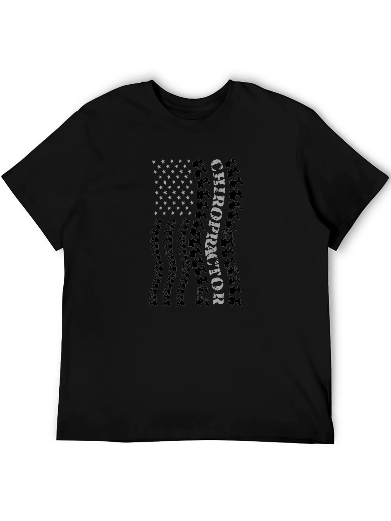 Chiropractor American Flag Graphic T-Shirt
