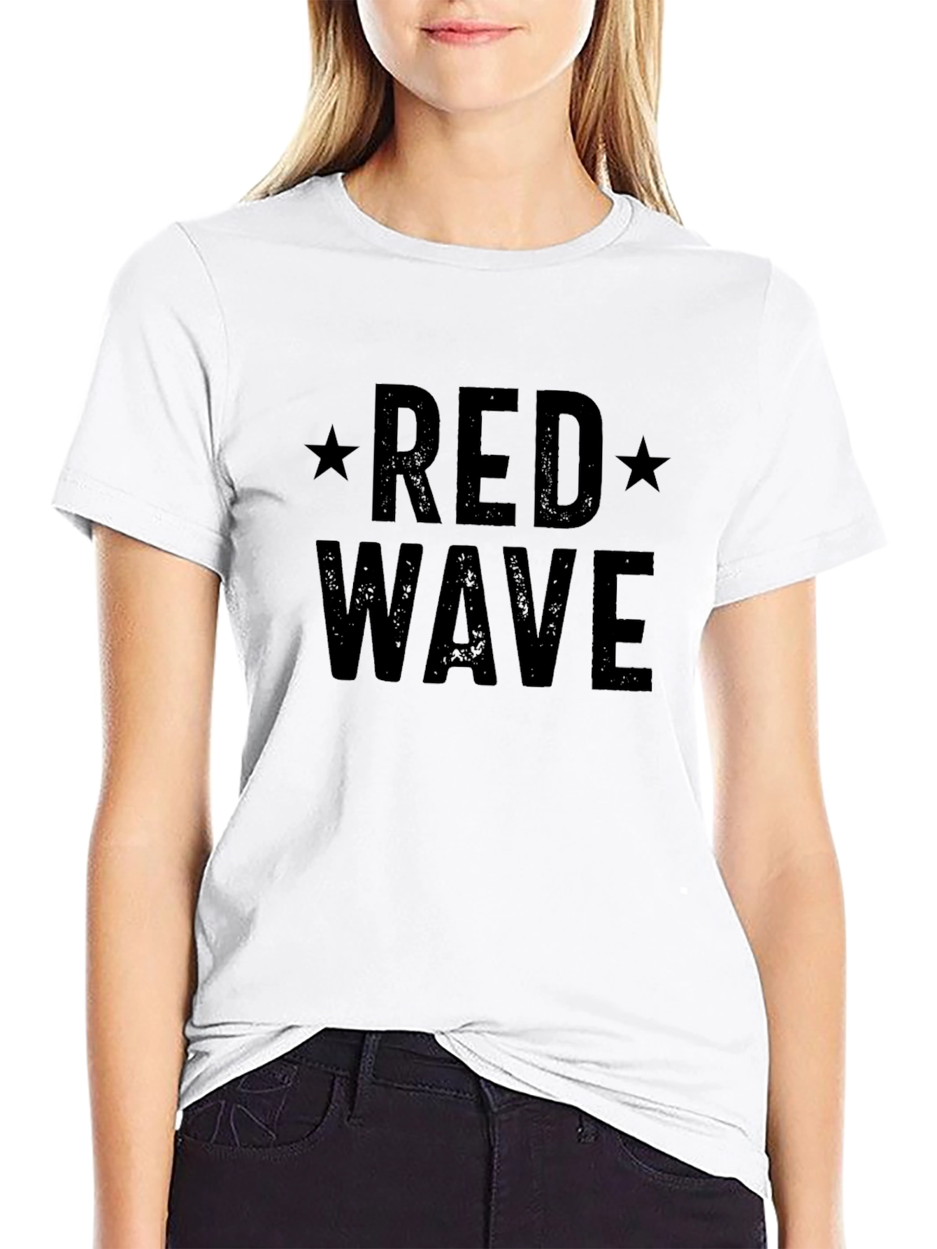 Red Wave Graphic T-Shirt