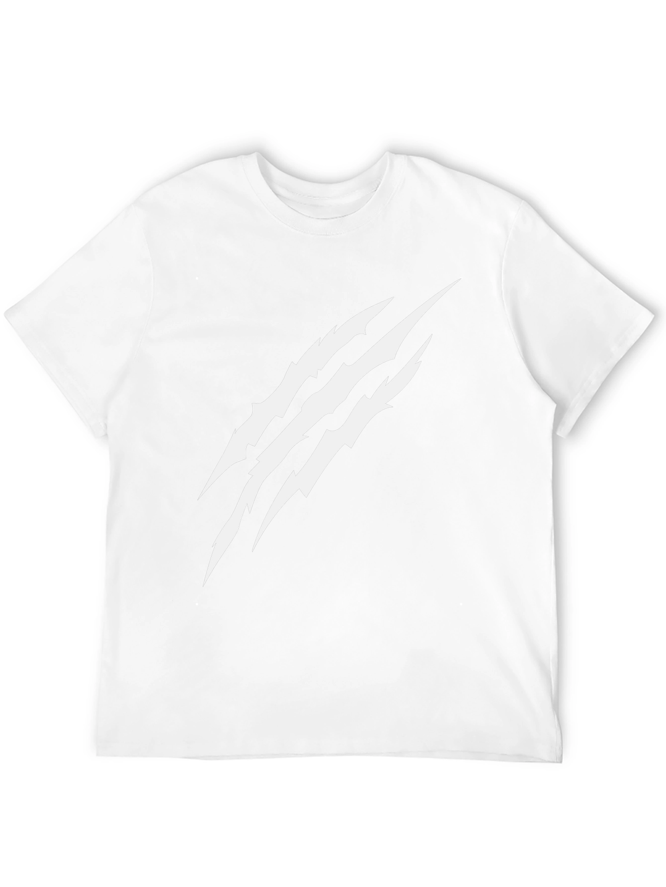 Claw Mark Graphic Print Black T-Shirt