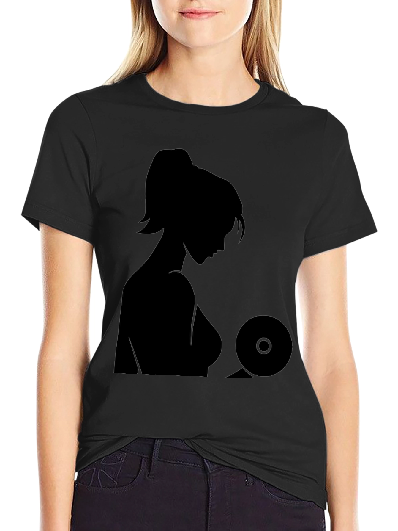 Silhouette Graphic Black T-Shirt - Unisex Design
