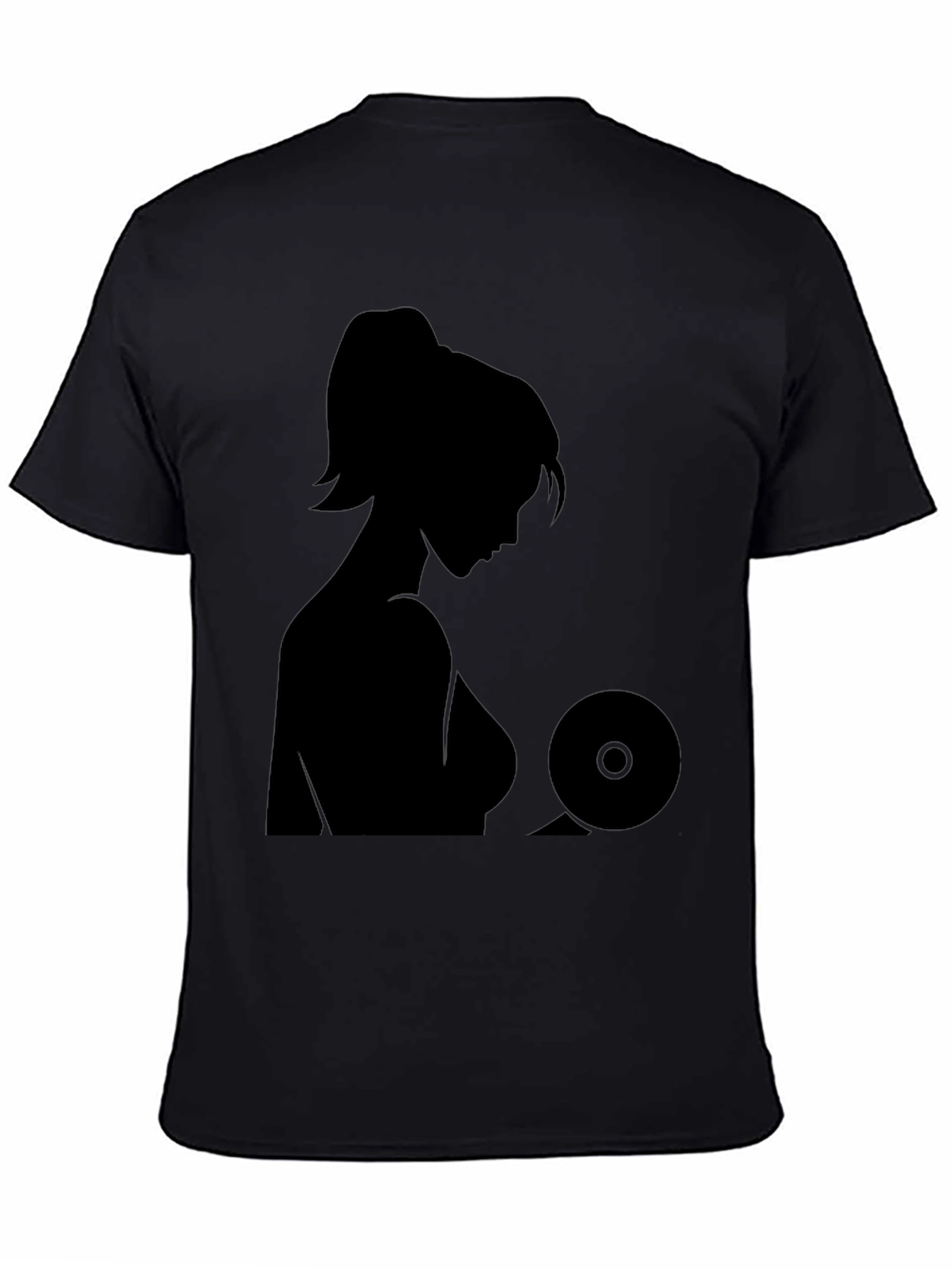 Silhouette Graphic Black T-Shirt - Unisex Design