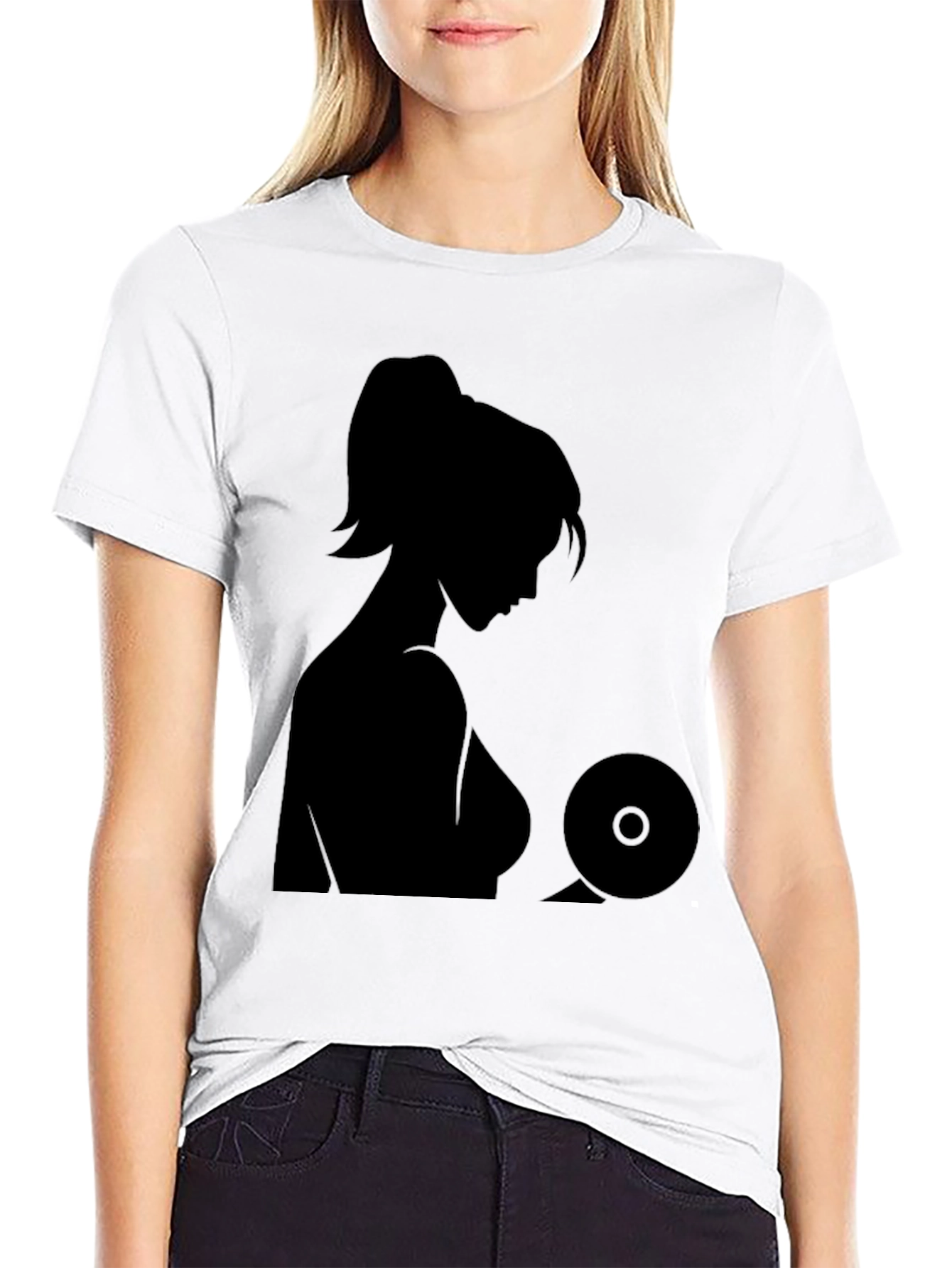 Silhouette Graphic Black T-Shirt - Unisex Design