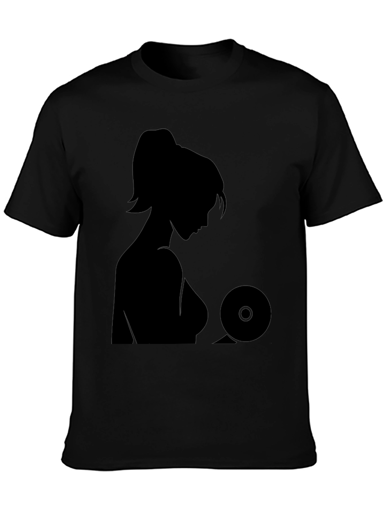 Silhouette Graphic Black T-Shirt - Unisex Design