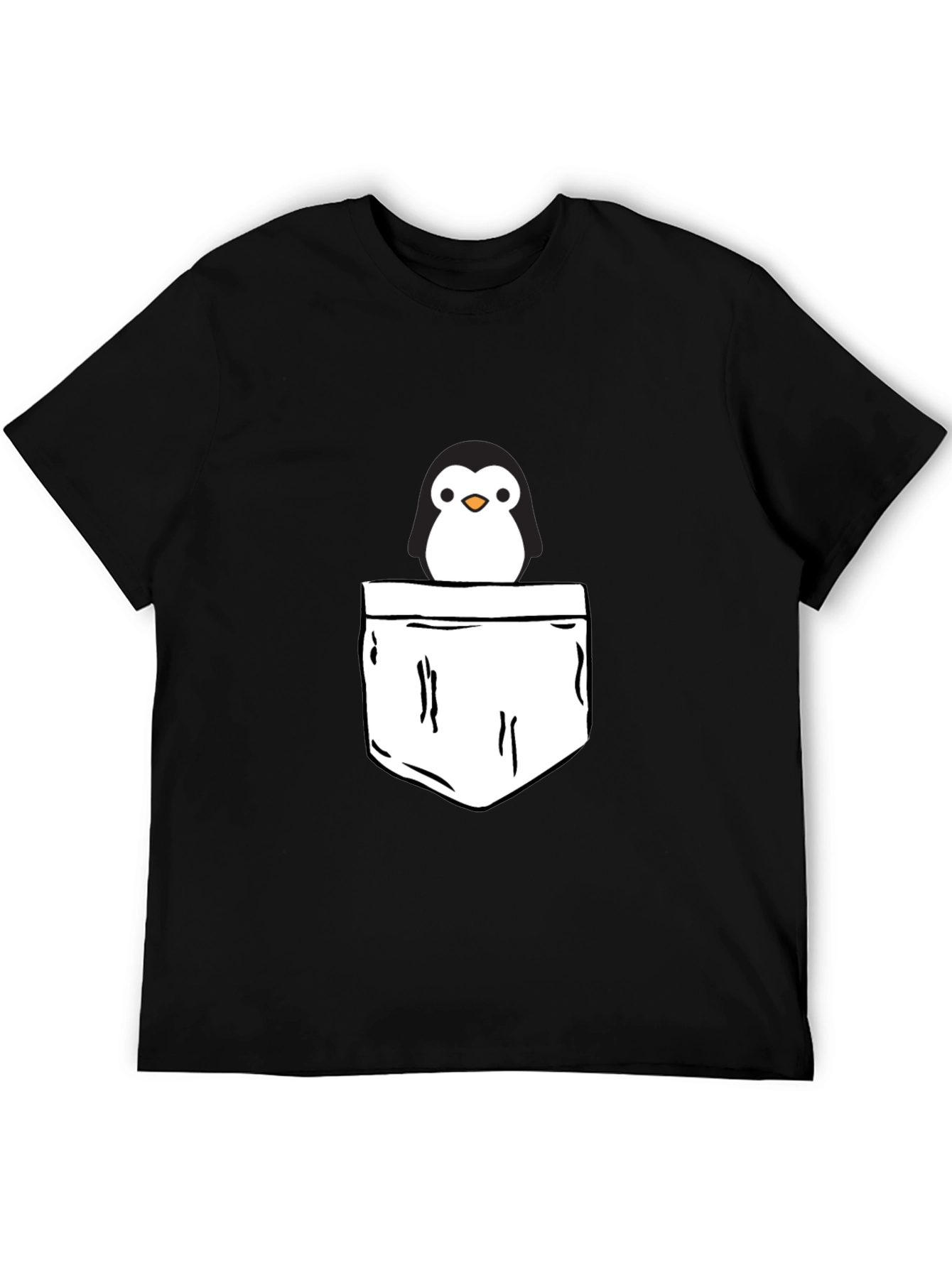 Penguin Pocket T-Shirt - Cute Graphic Tee