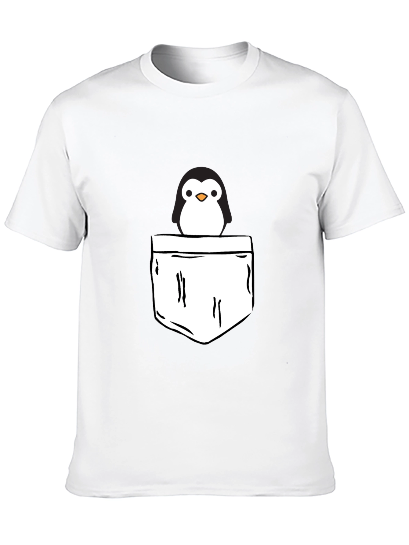Penguin Pocket T-Shirt - Cute Graphic Tee