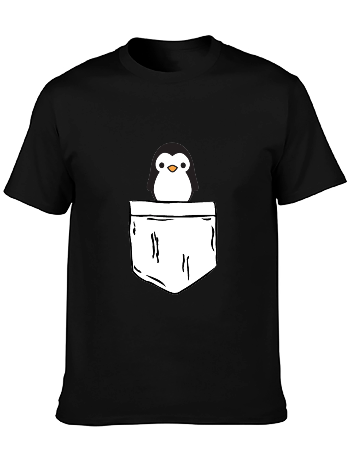 Penguin Pocket T-Shirt - Cute Graphic Tee