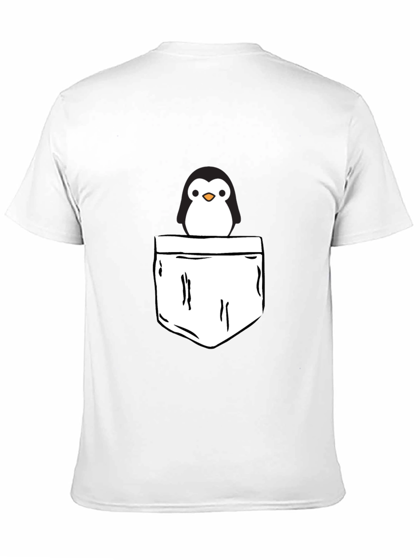 Penguin Pocket T-Shirt - Cute Graphic Tee