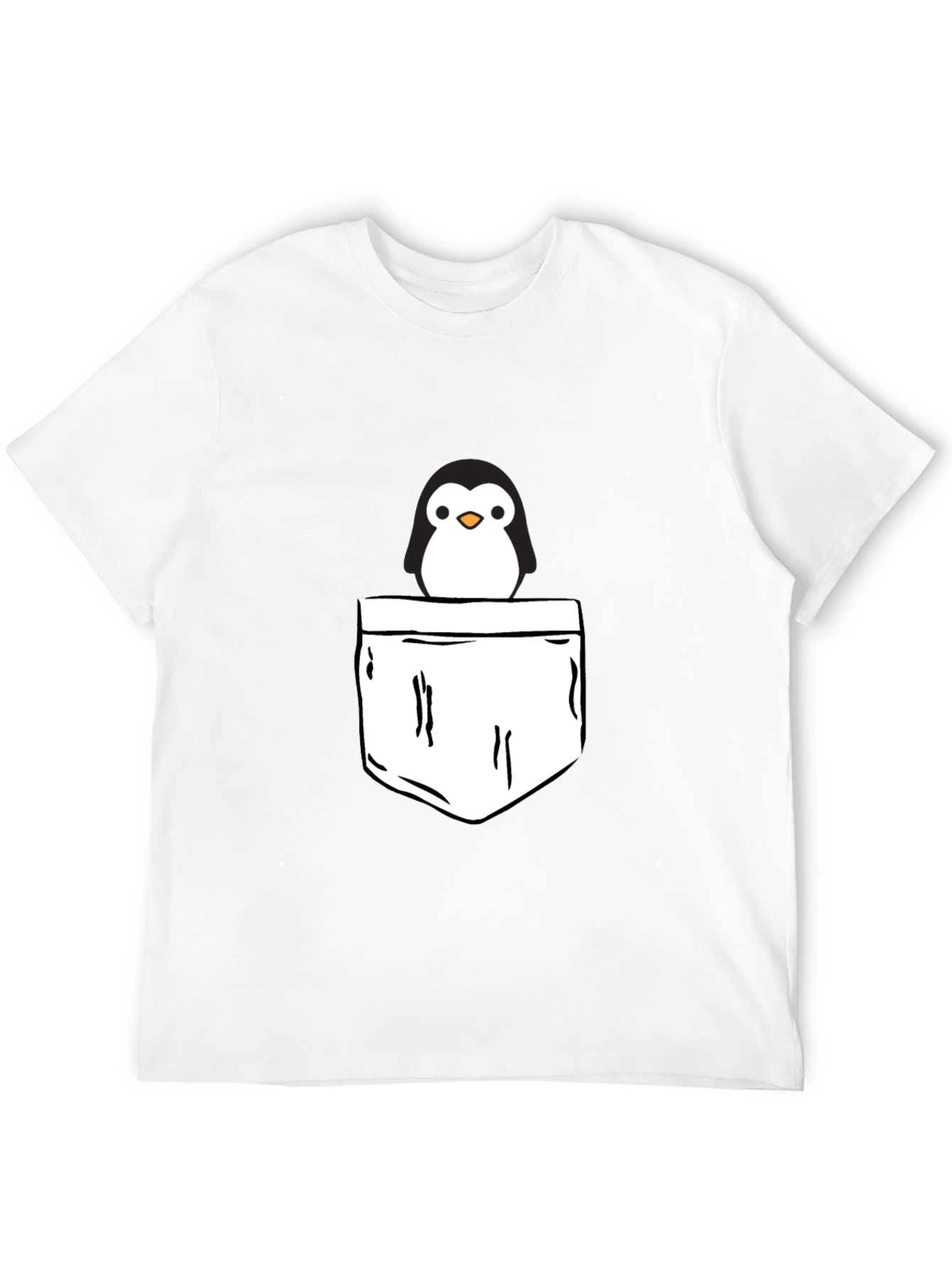 Penguin Pocket T-Shirt - Cute Graphic Tee