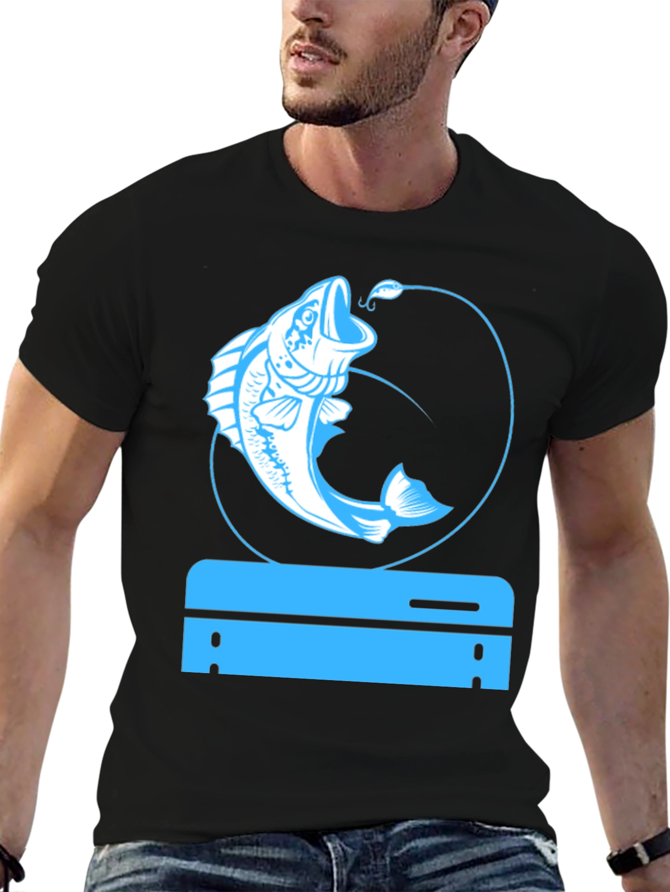 Fishing Gamer Black T-Shirt