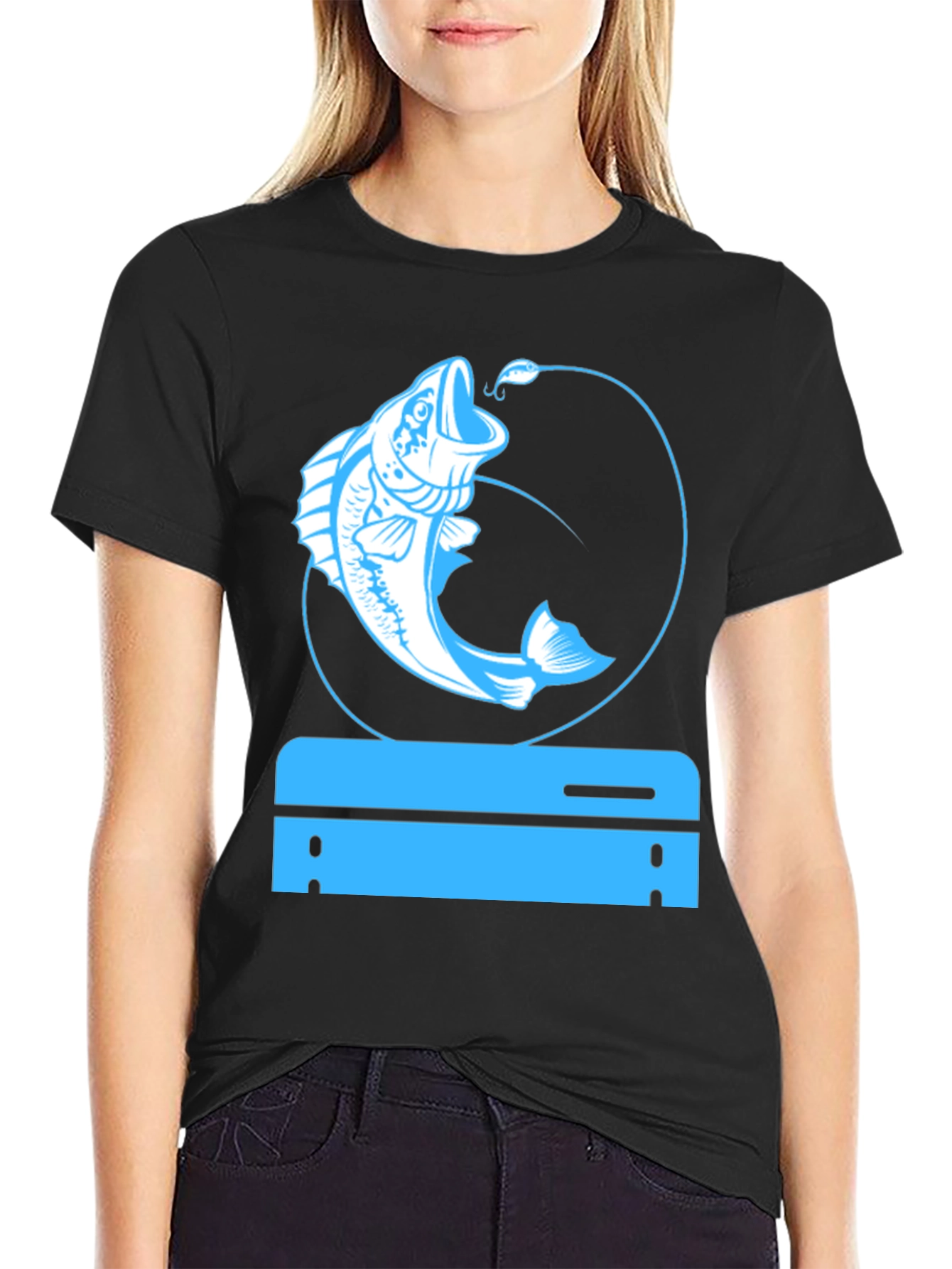 Fishing Gamer Black T-Shirt