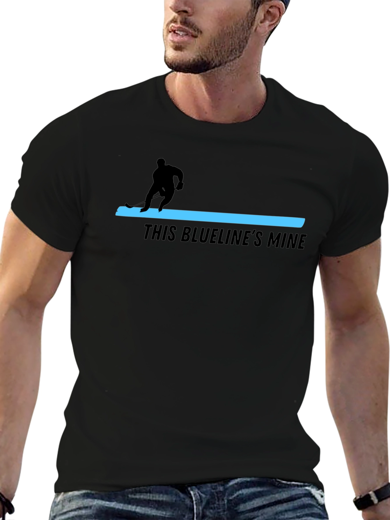 This Bluelines Mine Hockey Graphic T-Shirt